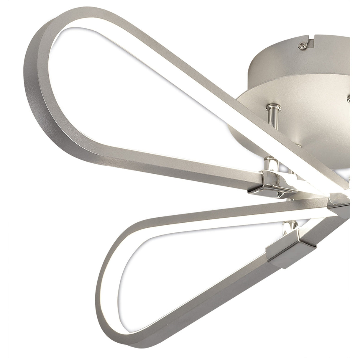 Bucle LED Semi-Flush Ceiling Light 40W - Polished Chrome