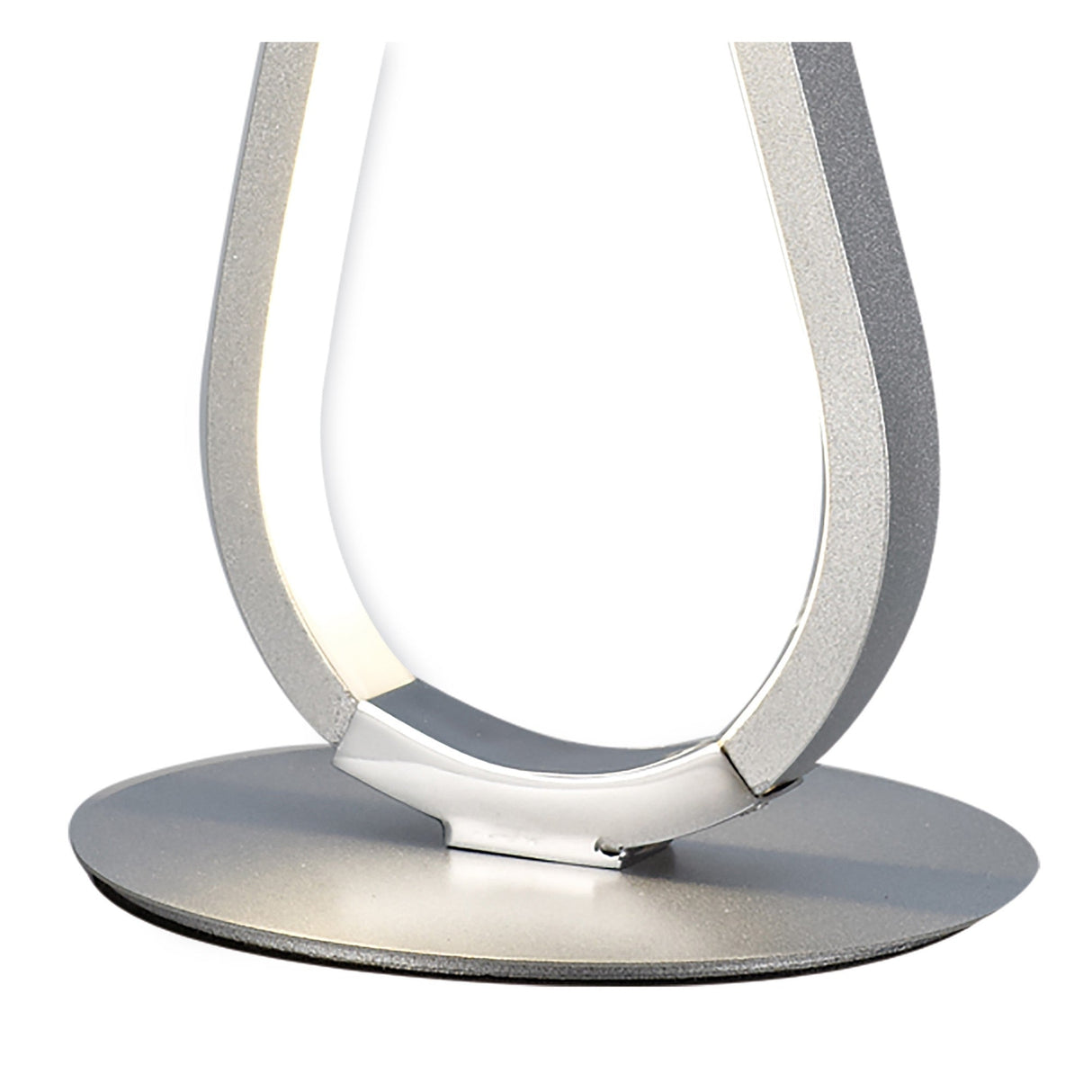 Bucle LED Frosted Acrylic Table Lamp 18W 3000K - Silver/Chrome