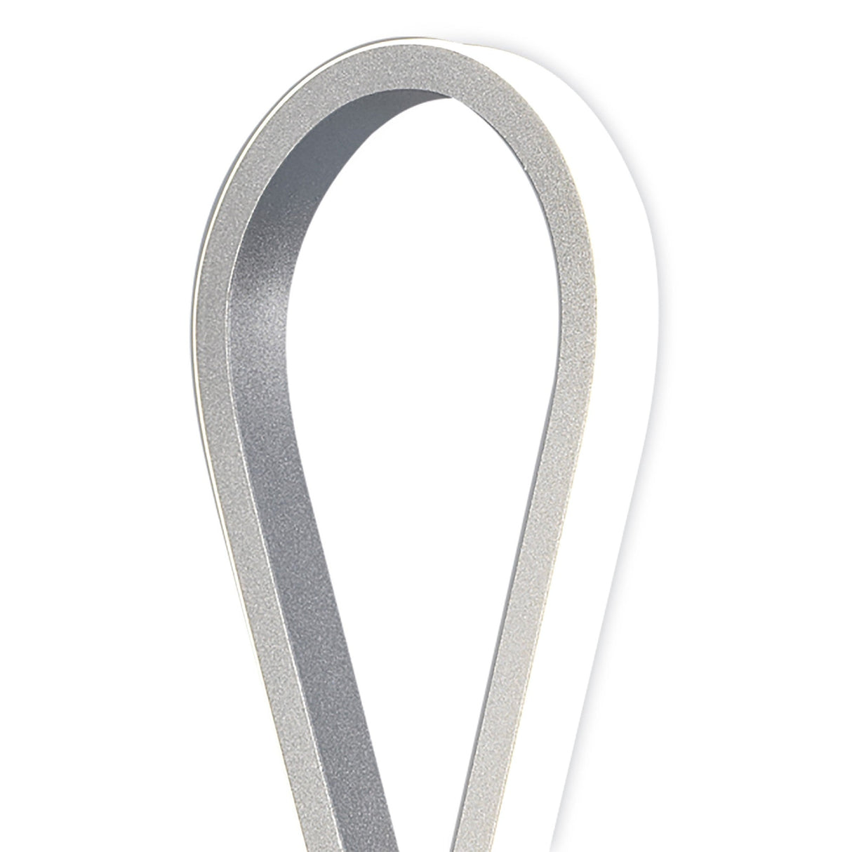 Bucle LED Frosted Acrylic Table Lamp 18W 3000K - Silver/Chrome