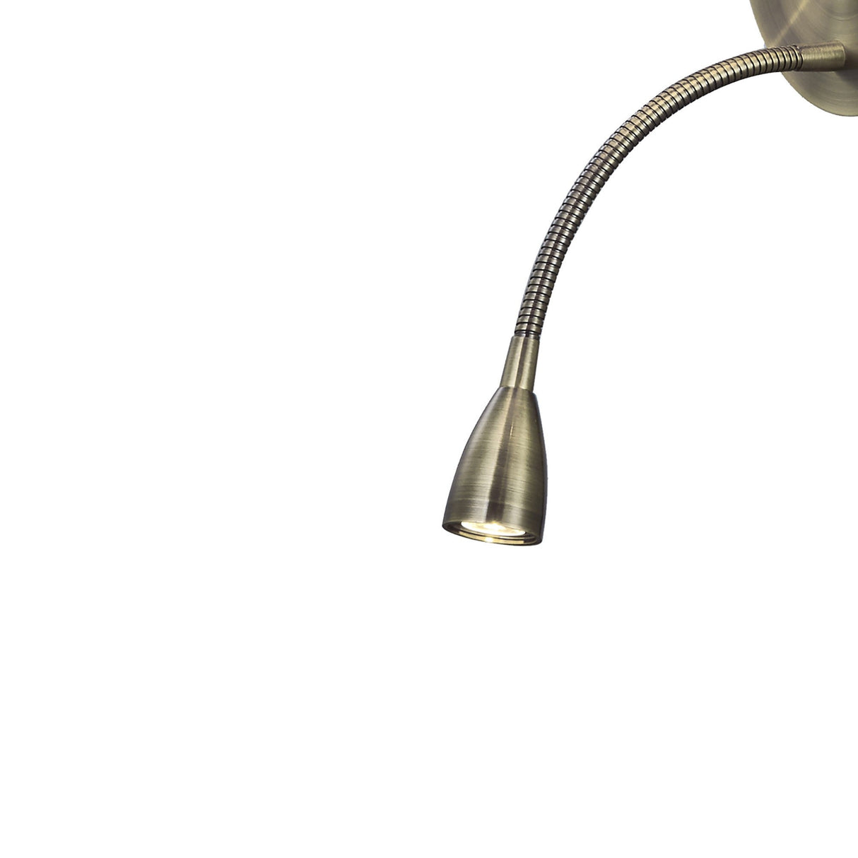 Caicos LED Wall/Reading Light With USB Charger - Brass