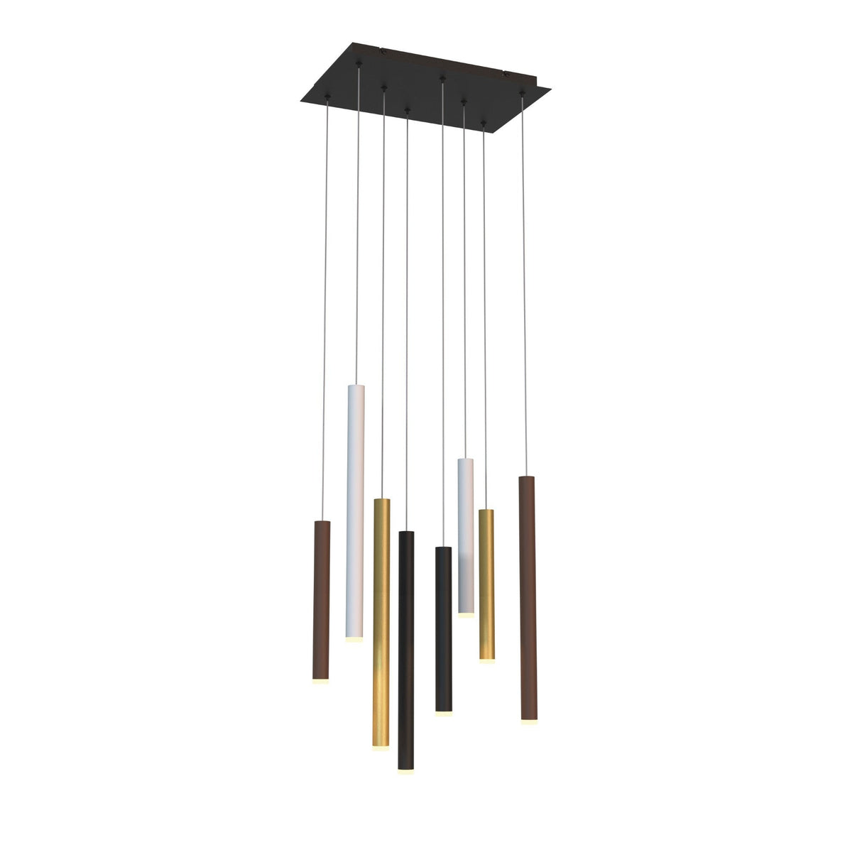 Cala 14 Light LED Bar Pendant Light 48W 3000K - Multicoloured