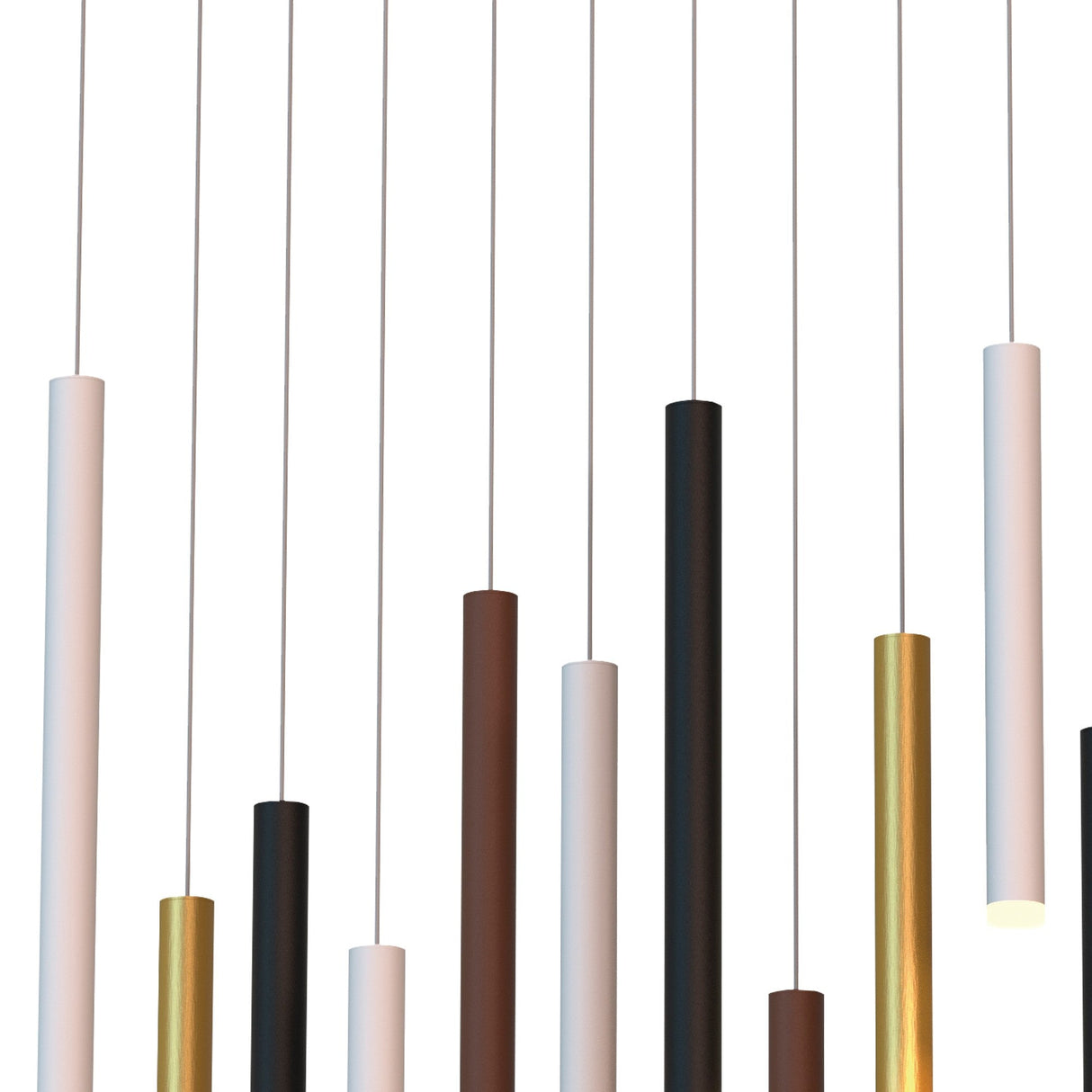 Cala 14 Light LED Bar Pendant Light 84W 3000K - Multicoloured