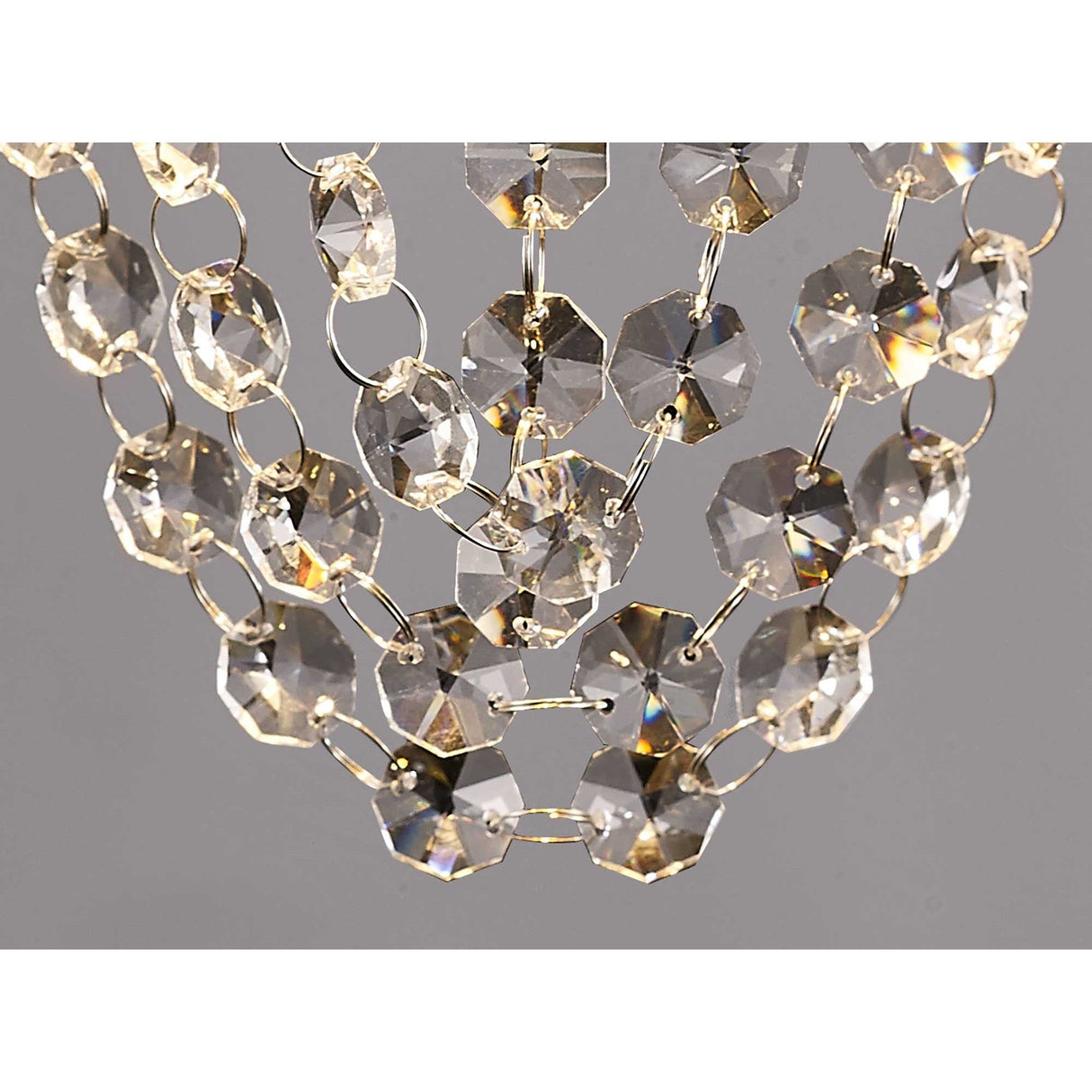 Camden 2 Light Mosaic Glass & Crystal Wall Light - Chrome