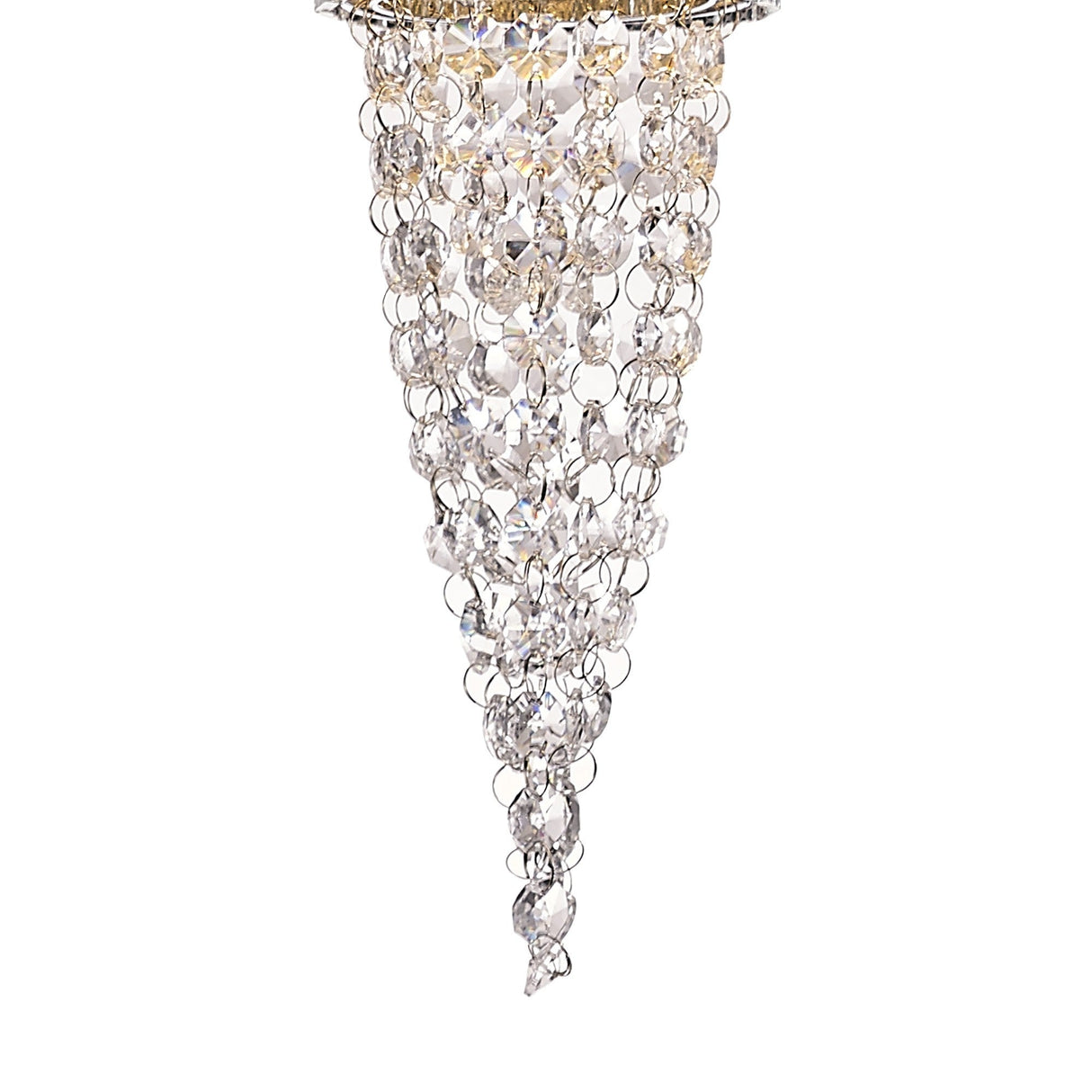 Camden 10cm 1 Light Mosaic Glass & Crystal Pendant Light - Chrome