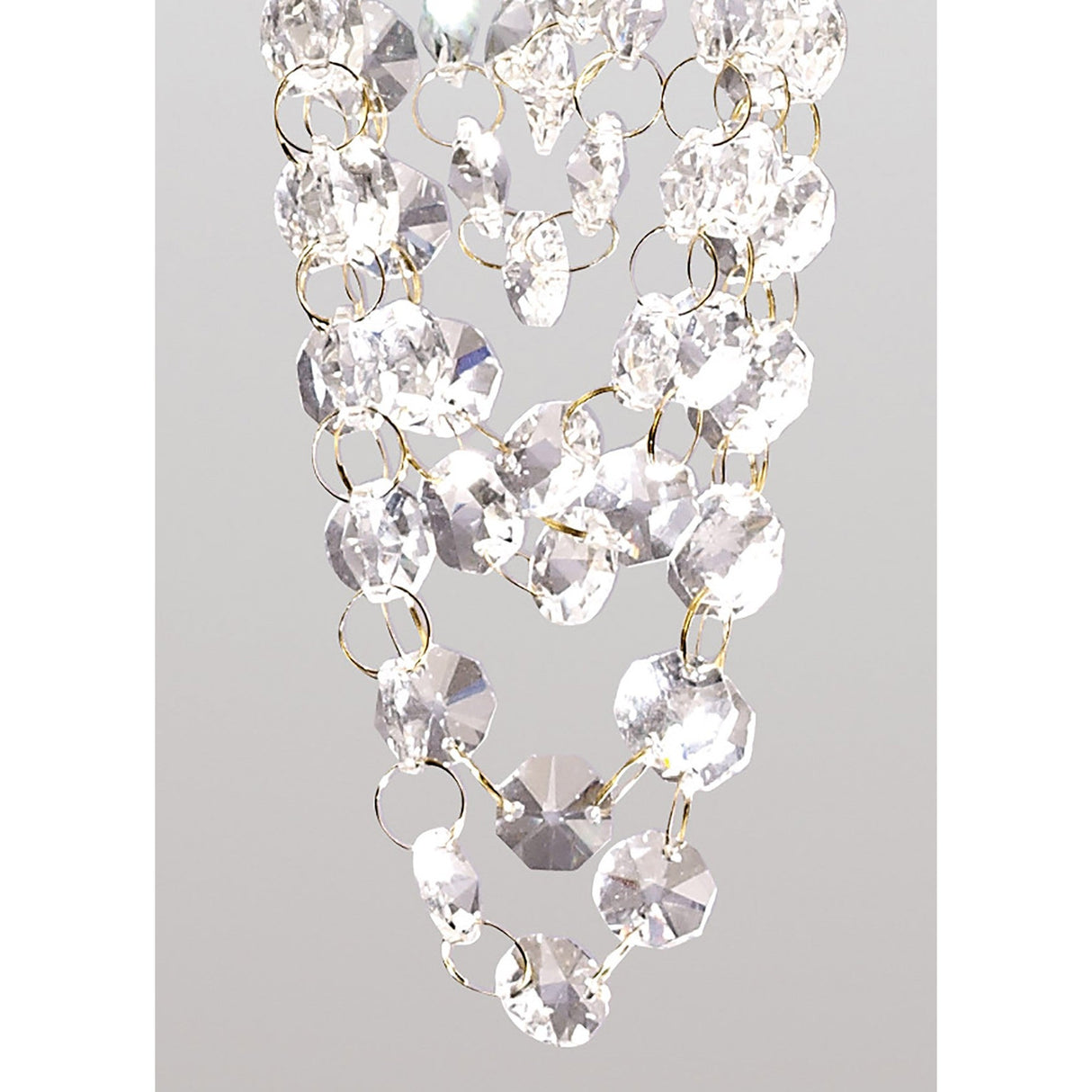 Camden 10cm 1 Light Mosaic Glass & Crystal Pendant Light - Rose Gold