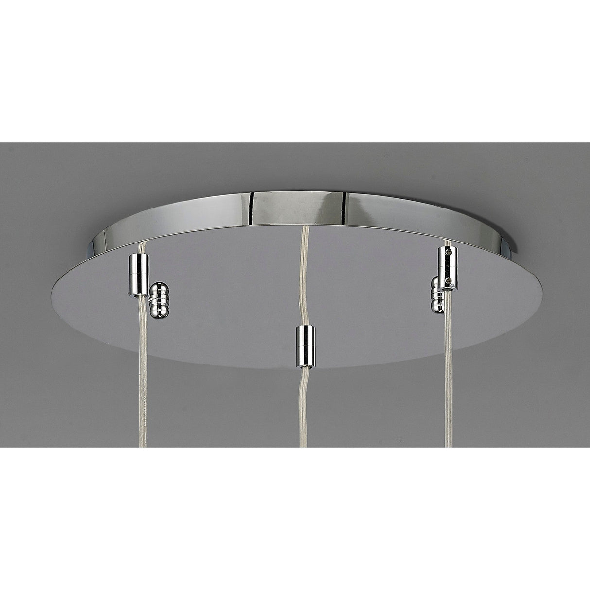 Camden 3 Light Mosaic Glass & Crystal Cluster Pendant Light - Polished Chrome