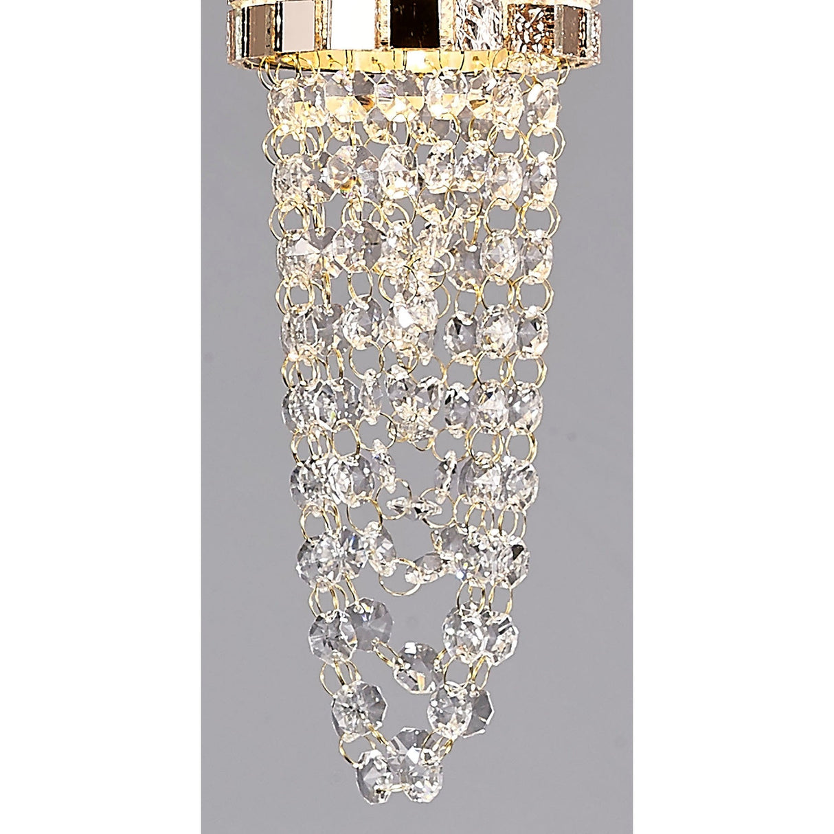 Camden 3 Light Mosaic Glass & Crystal Cluster Pendant Light - Rose Gold