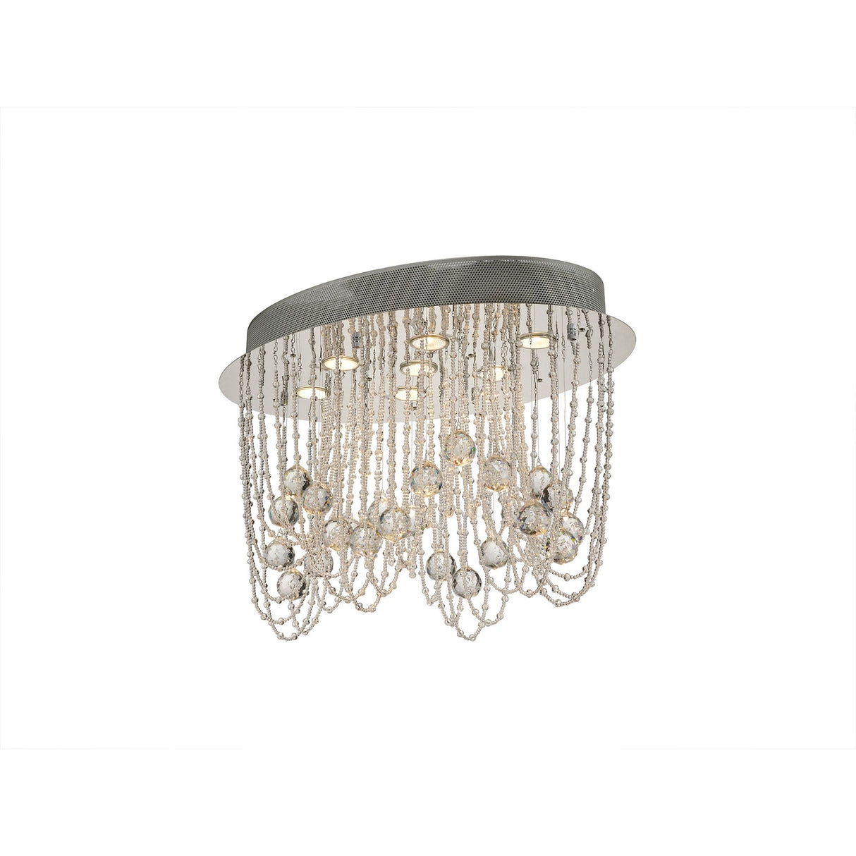Camilla 7 Light Crystal Semi-Flush Ceiling Light – Polished Chrome