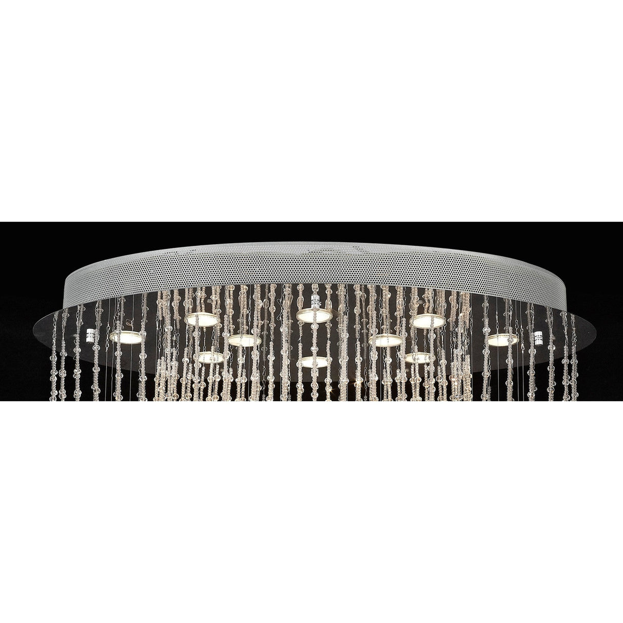 Camilla 10 Light Crystal Semi-Flush Ceiling Light – Polished Chrome