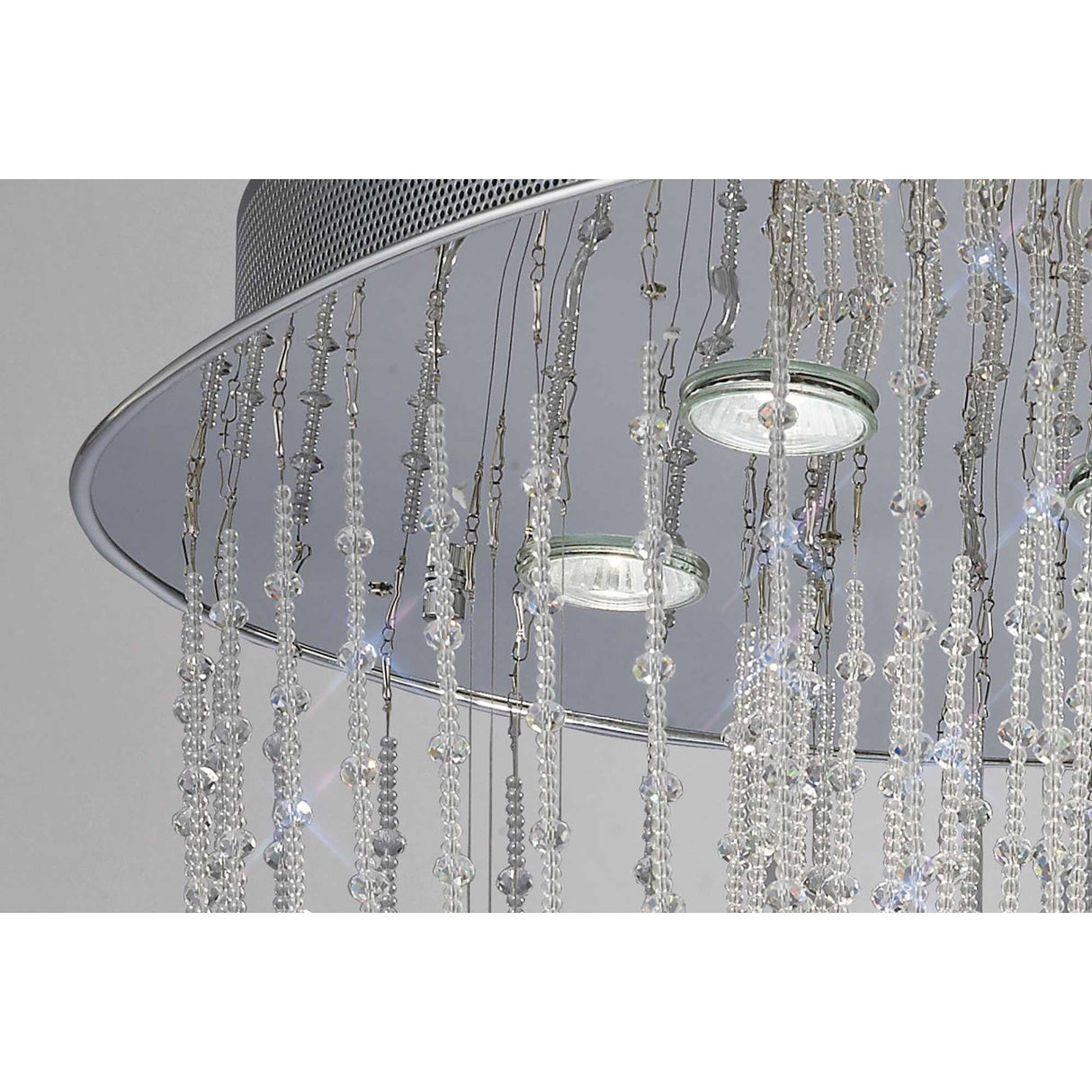 Camilla 10 Light Crystal Semi-Flush Ceiling Light – Polished Chrome