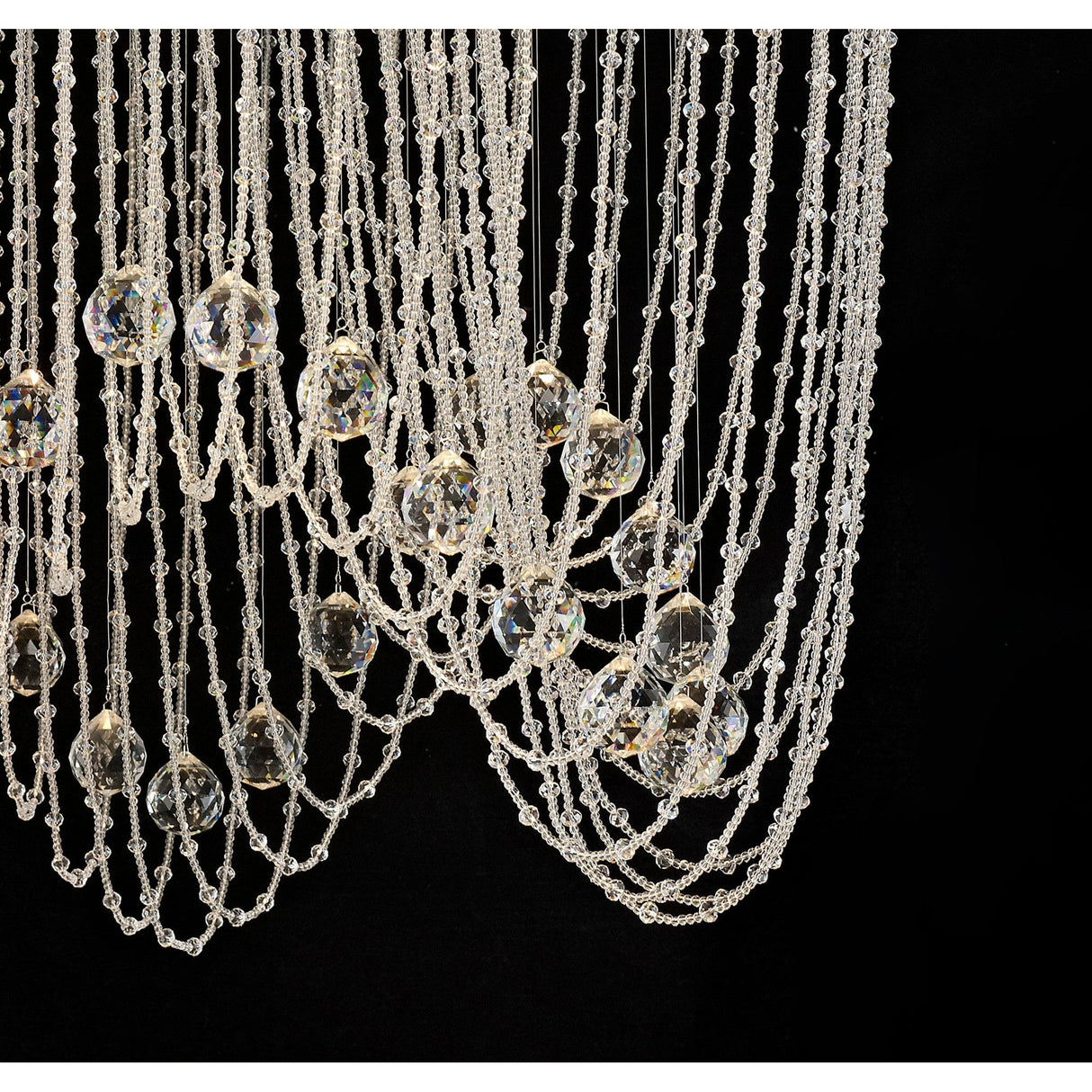 Camilla 12 Light Crystal Semi-Flush Ceiling Light – Polished Chrome