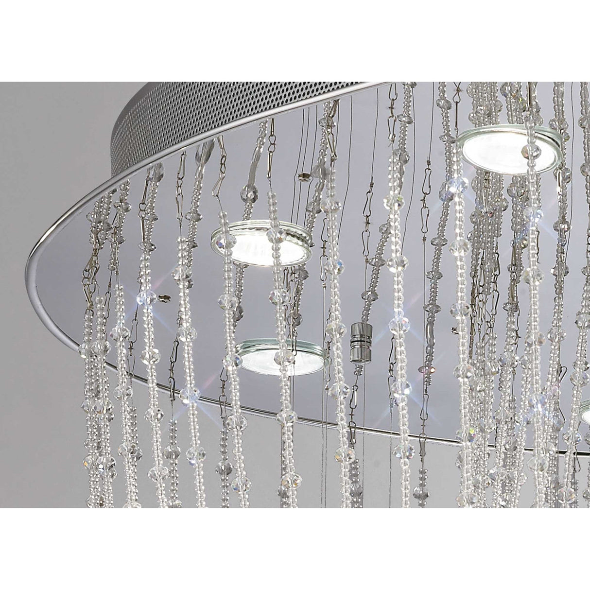 Camilla 12 Light Crystal Semi-Flush Ceiling Light – Polished Chrome