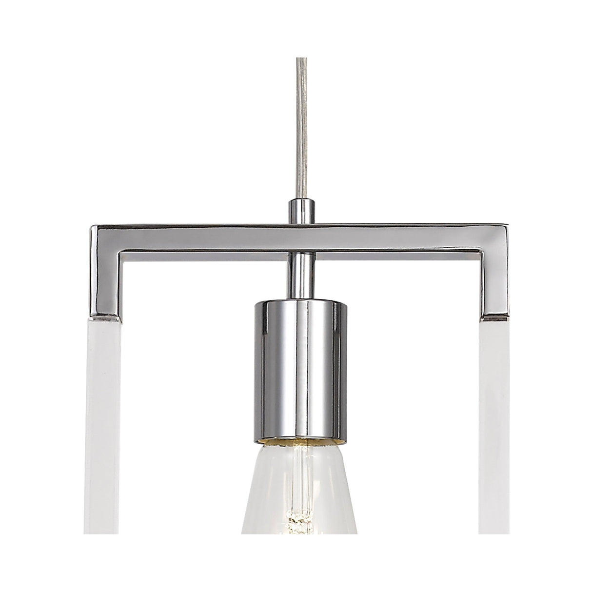Canto Rectangle 1 Light Pendant Light - Polished Nickel