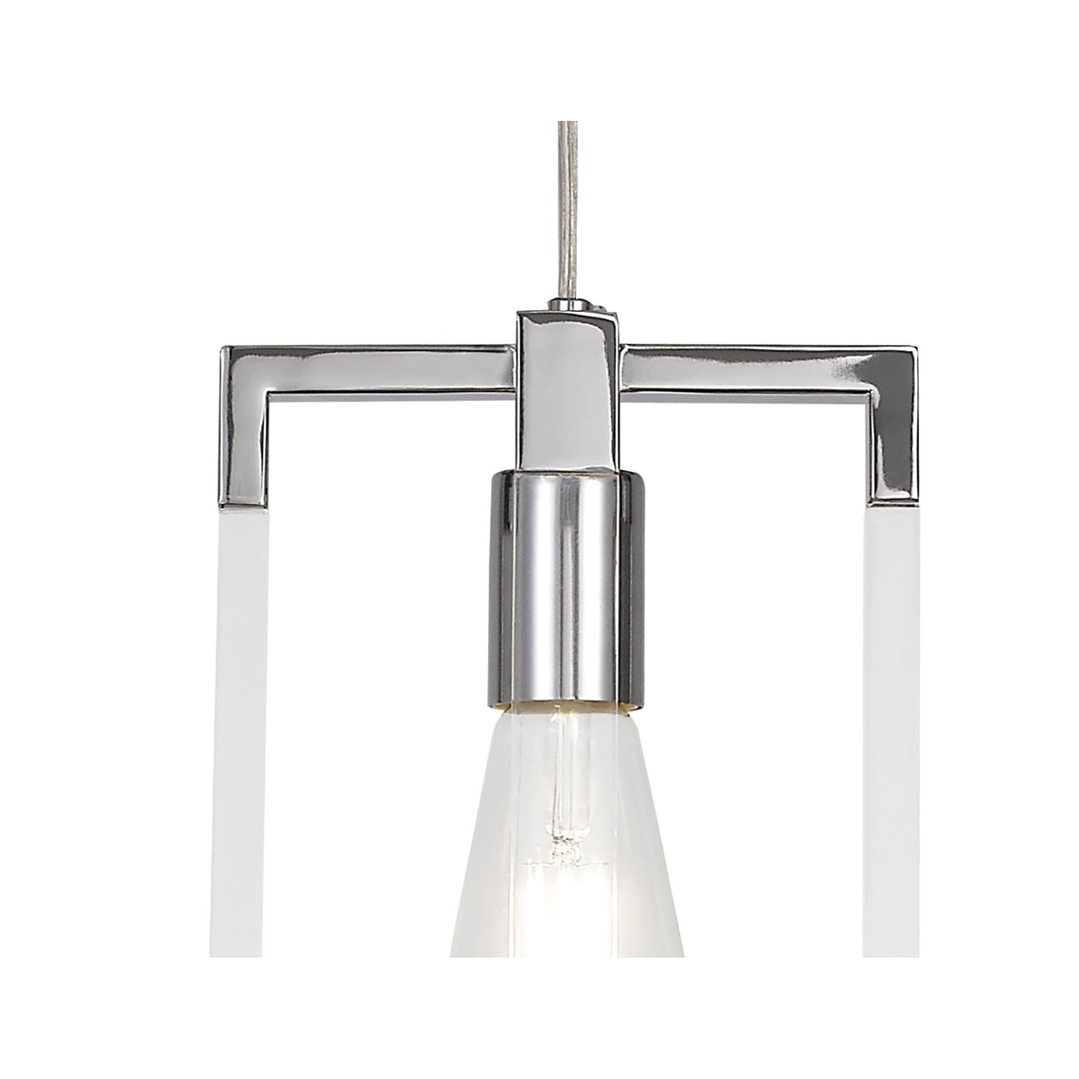 Canto Rectangle 1 Light Pendant Light - Polished Nickel