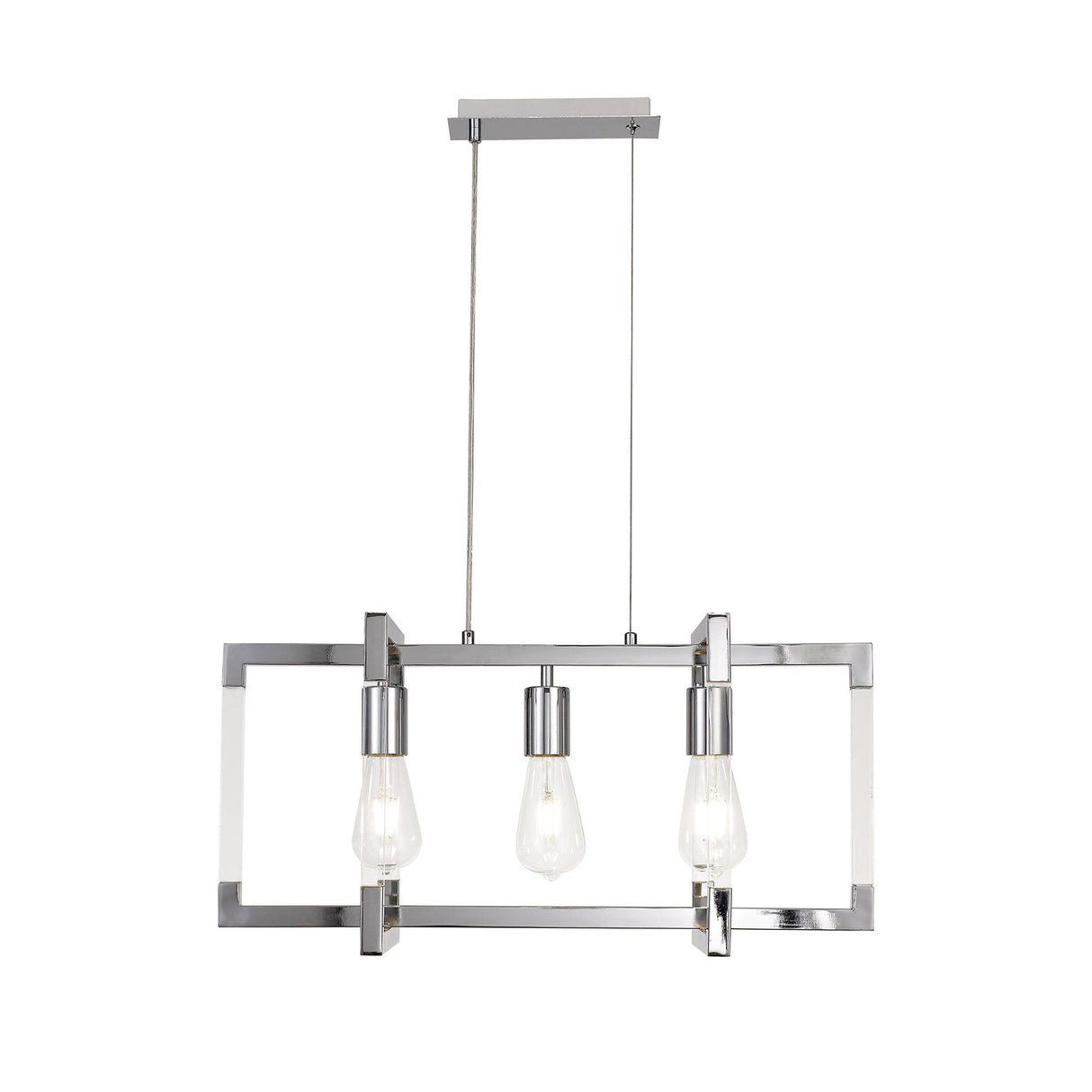 Canto 3 Light Linear Suspension Light - Polished Nickel