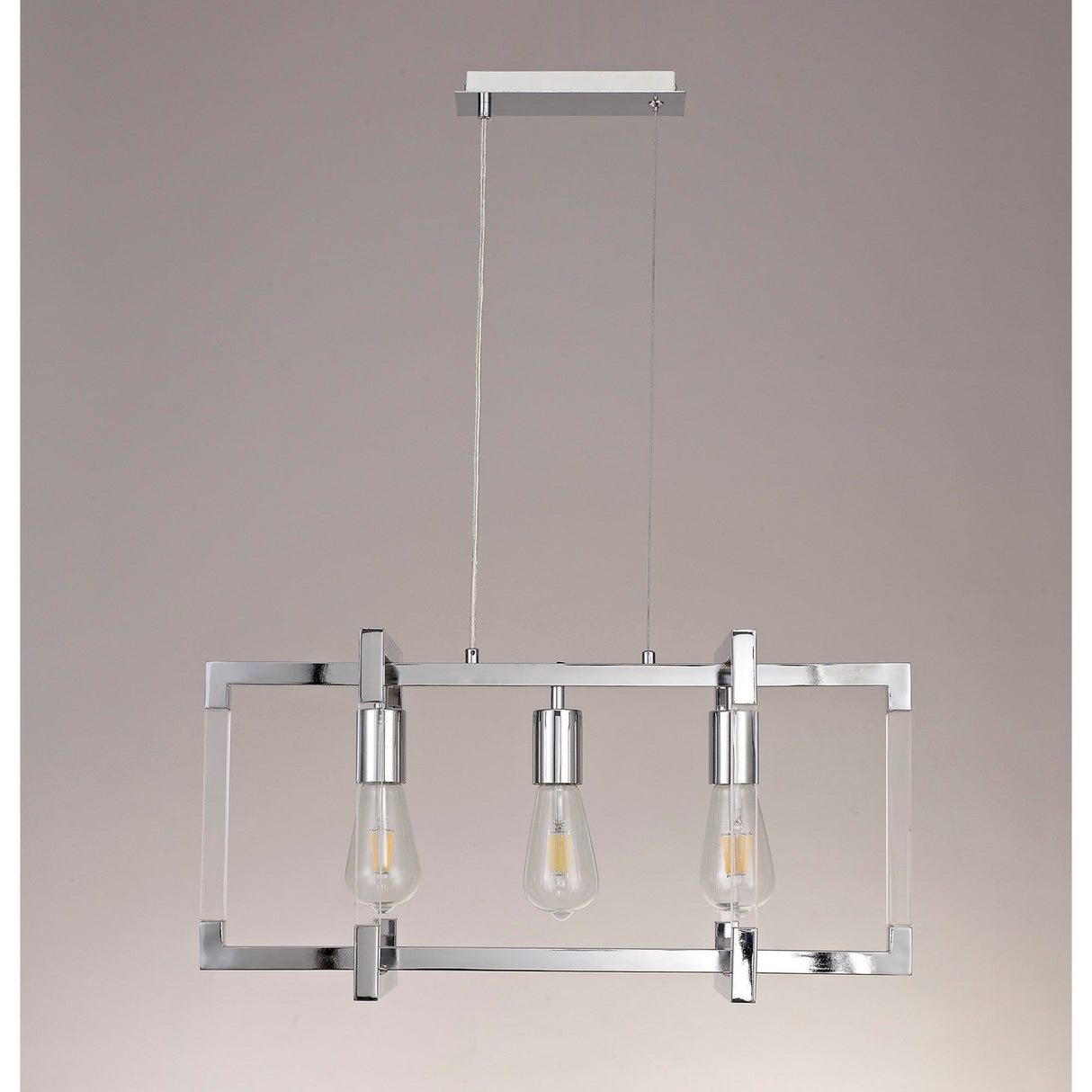 Canto 3 Light Linear Suspension Light - Polished Nickel