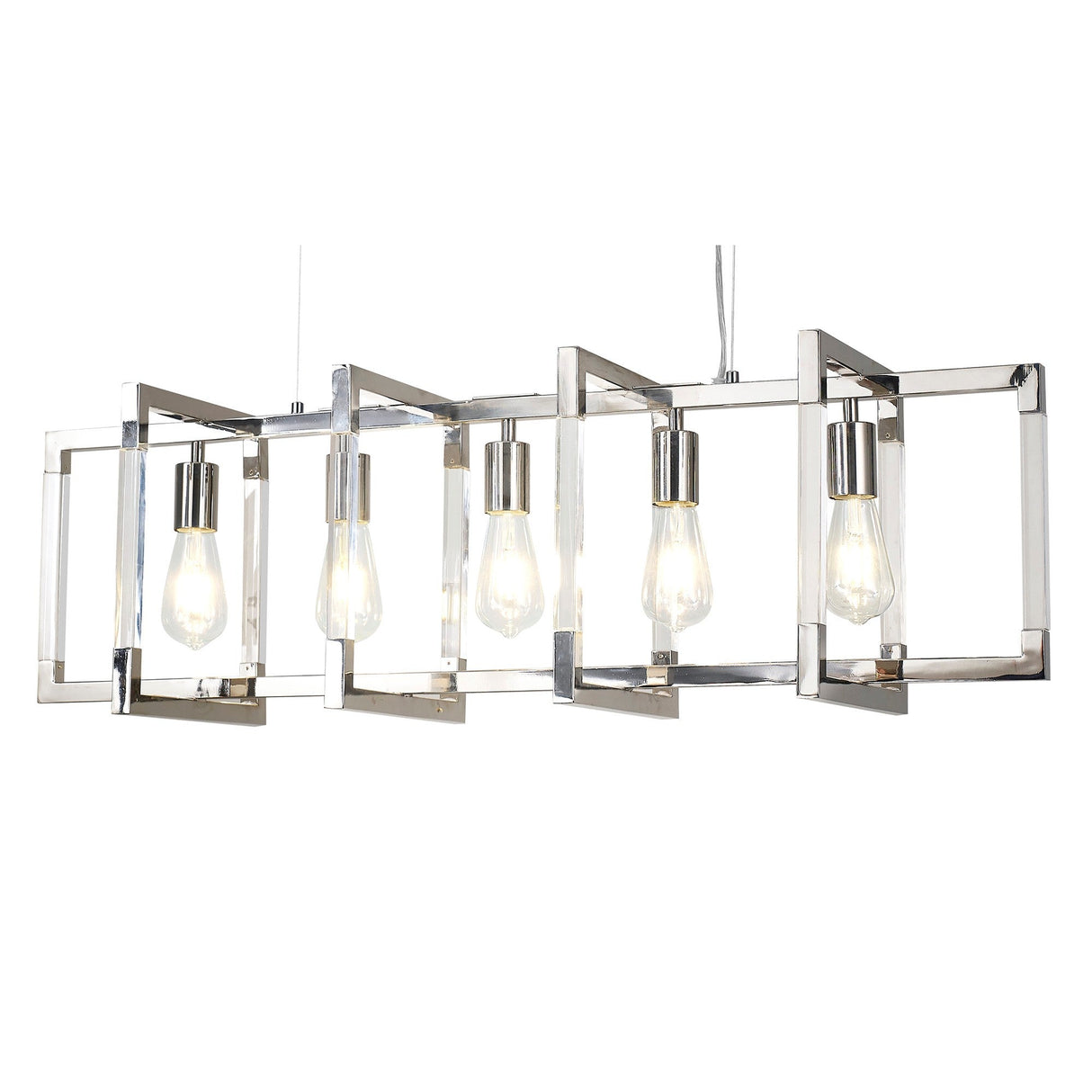 Canto 5 Light Linear Suspension Light - Polished Nickel