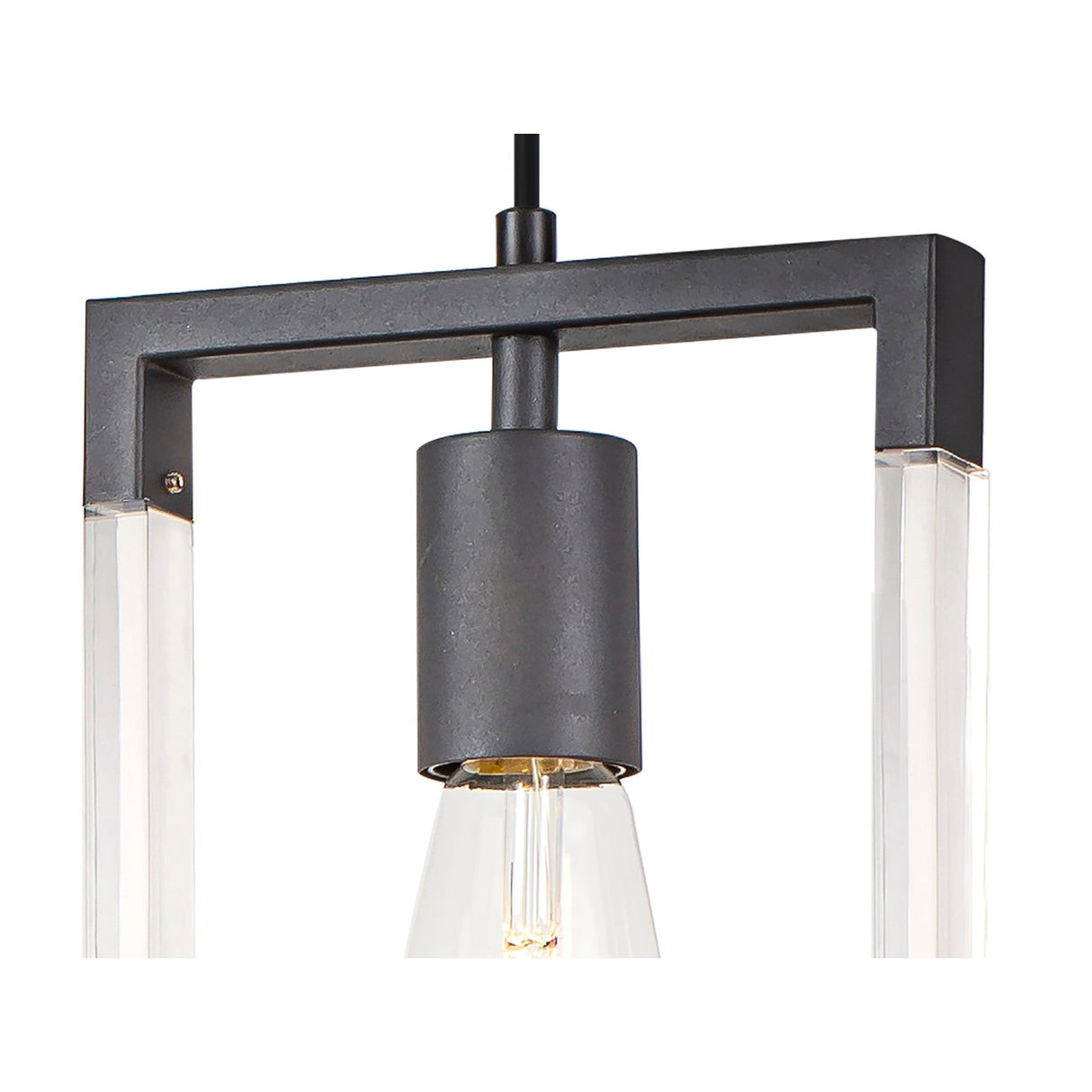 Canto Rectangle 1 Light Pendant Light - Graphite