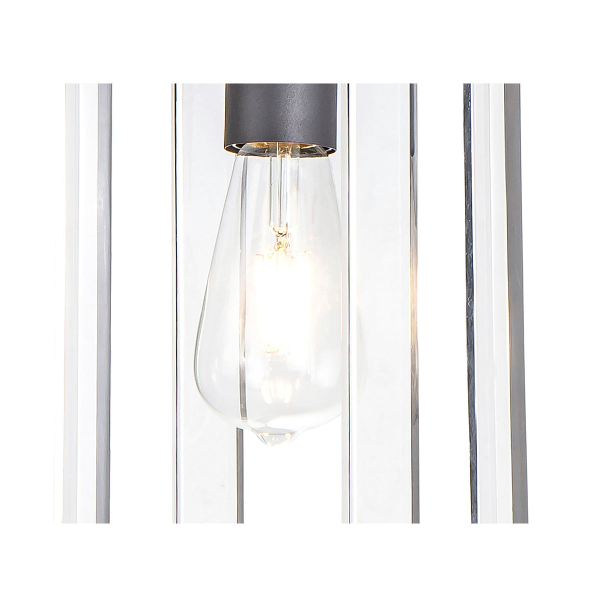 Canto Rectangle 1 Light Pendant Light - Graphite