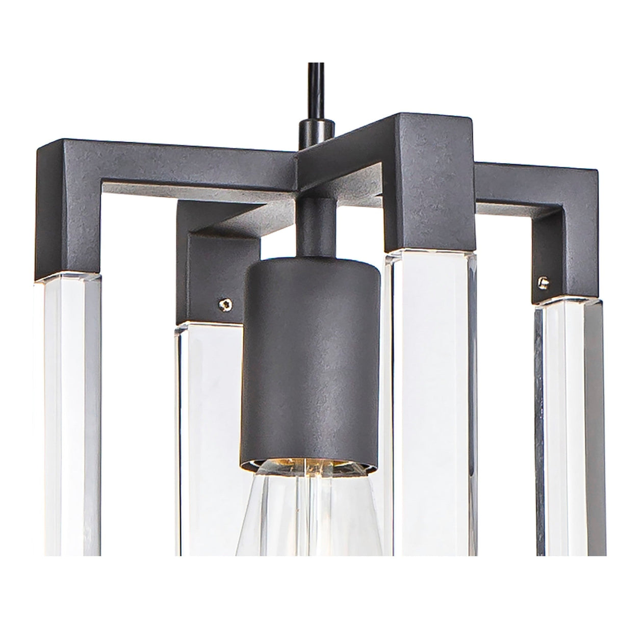 Canto Rectangle 1 Light Pendant Light - Graphite