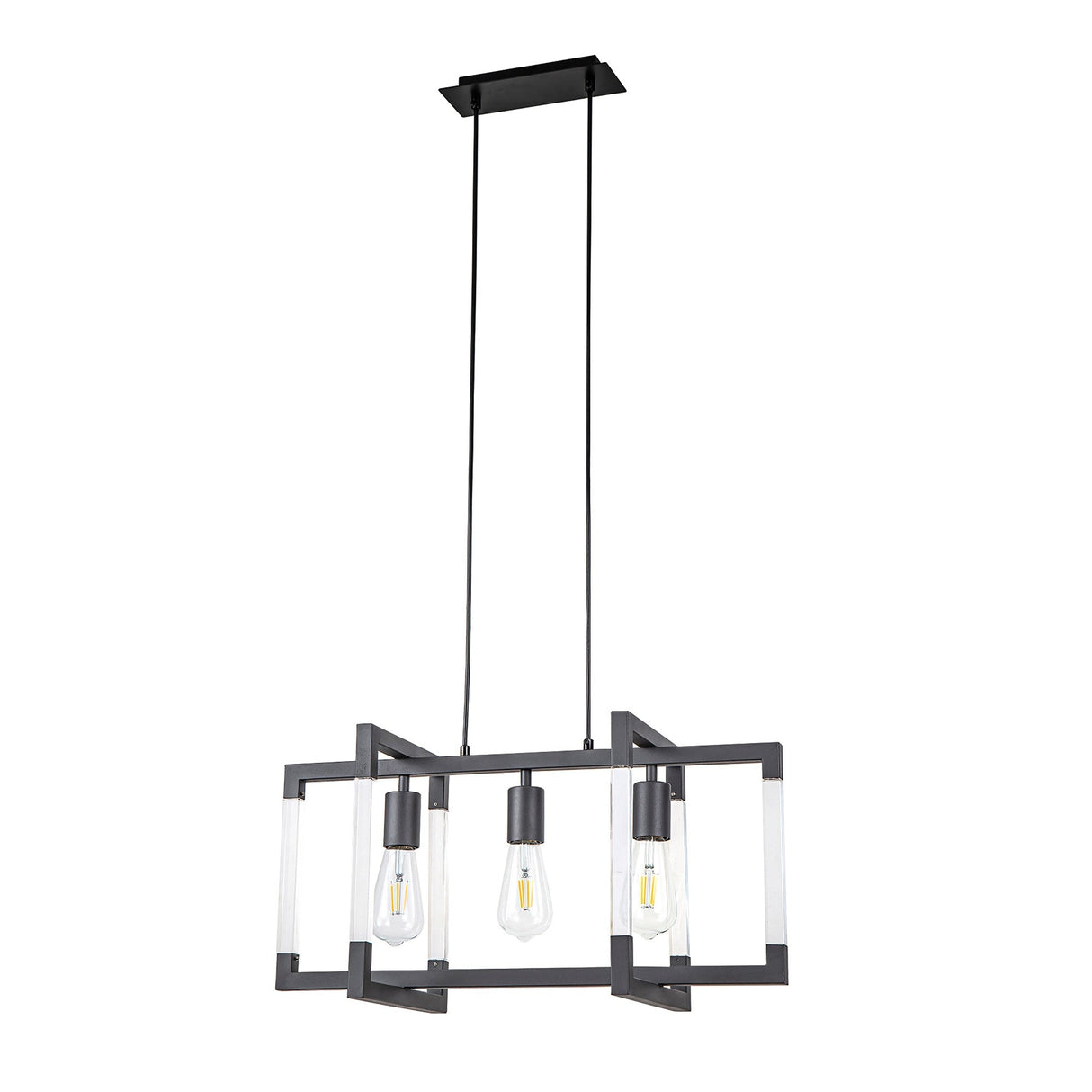 Canto 3 Light Linear Suspension Light - Graphite
