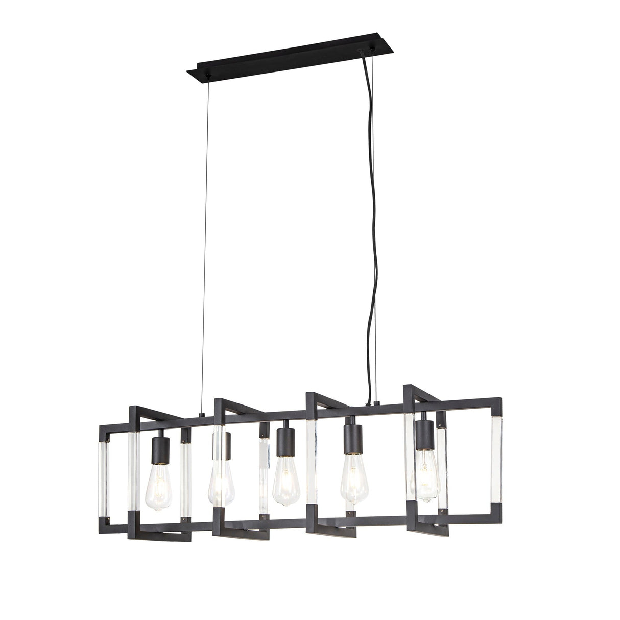 Canto 5 Light Linear Suspension Light - Graphite