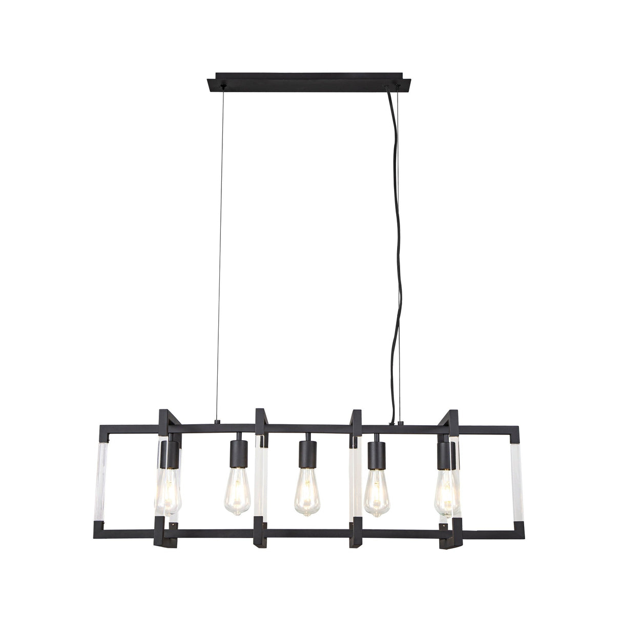 Canto 5 Light Linear Suspension Light - Graphite