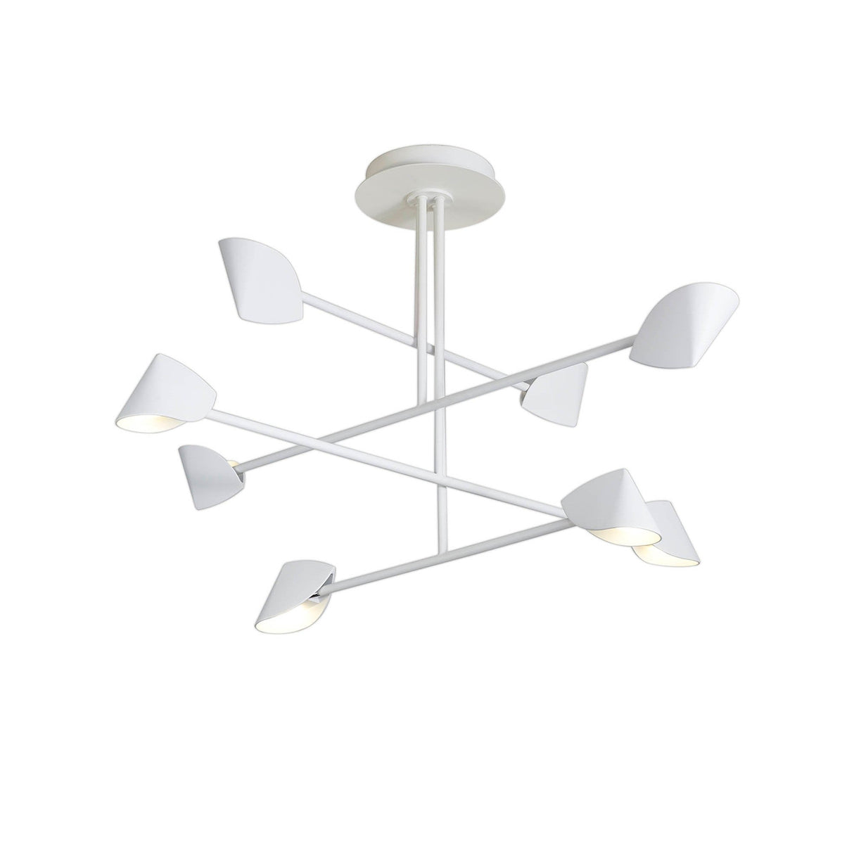 Capuccina 8 Light LED Semi-Flush Ceiling Light 61.5W 3000K – White