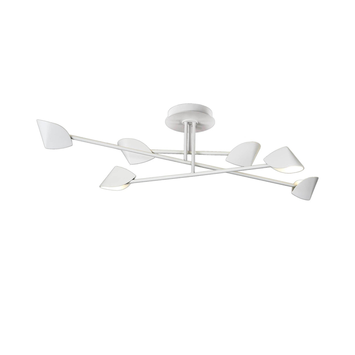 Capuccina Large LED Semi-Flush Ceiling Light 45W 3000K - White