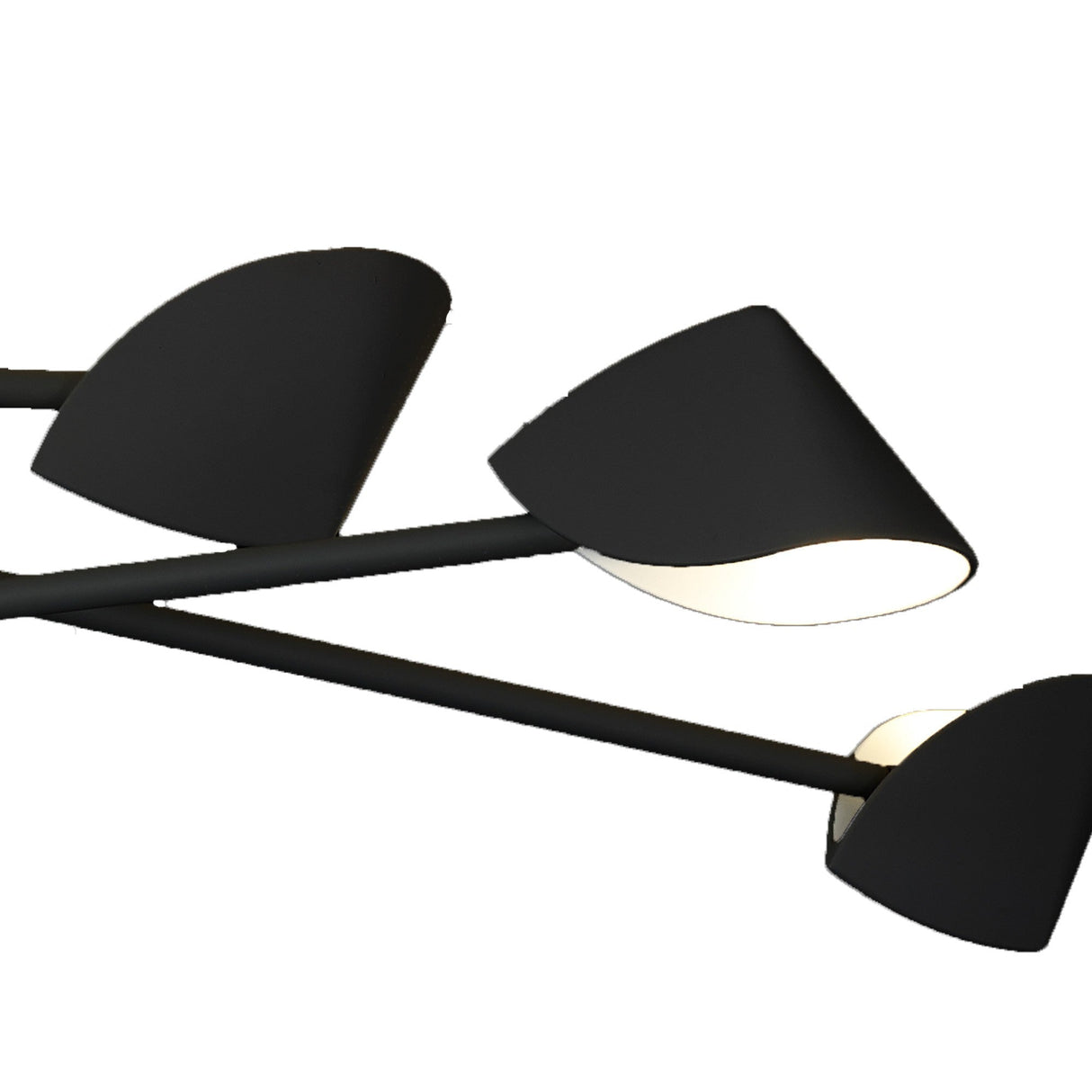 Capuccina Large LED Semi-Flush Ceiling Light 45W 3000K - Black