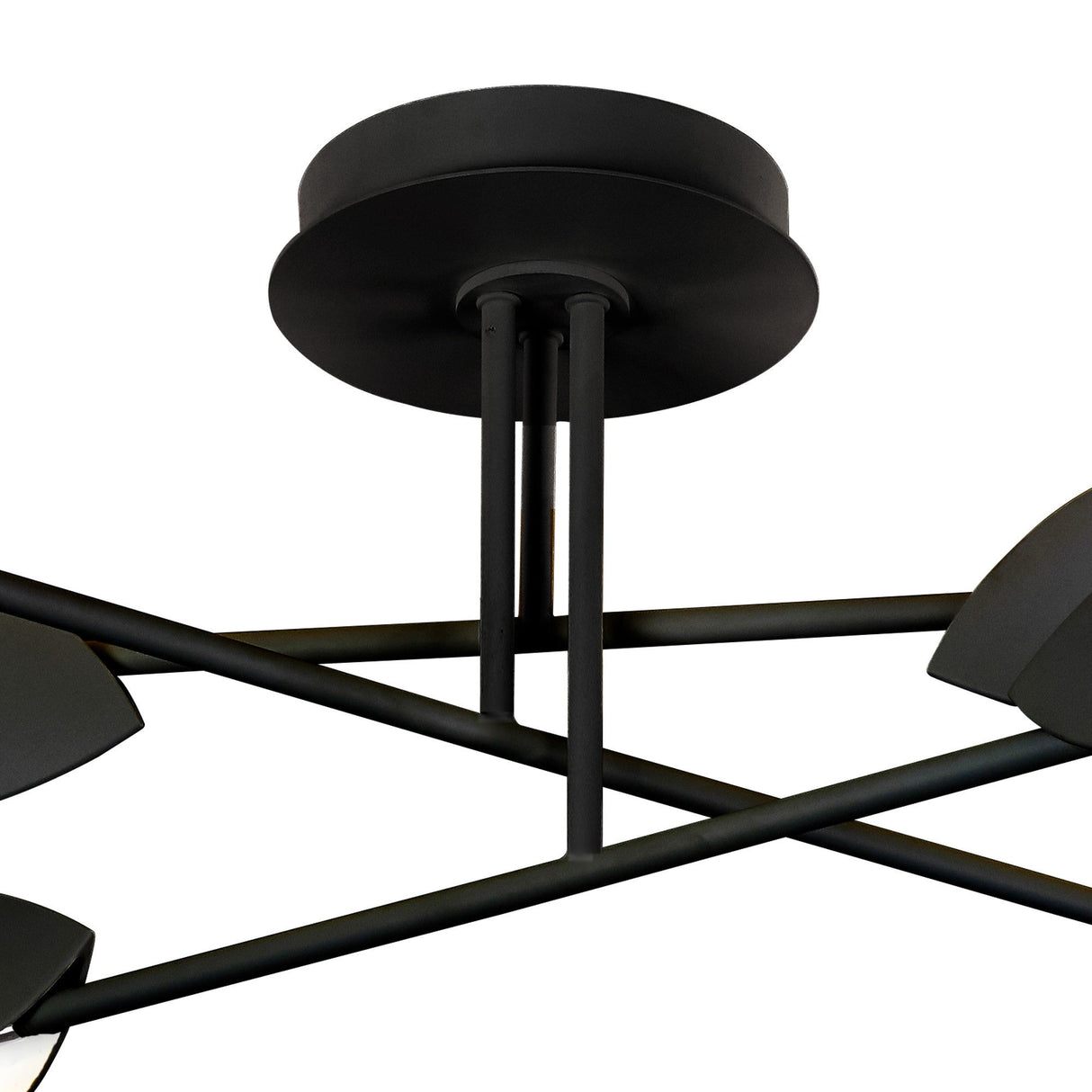 Capuccina Medium LED Semi-Flush Ceiling Light 45W 3000K - Black