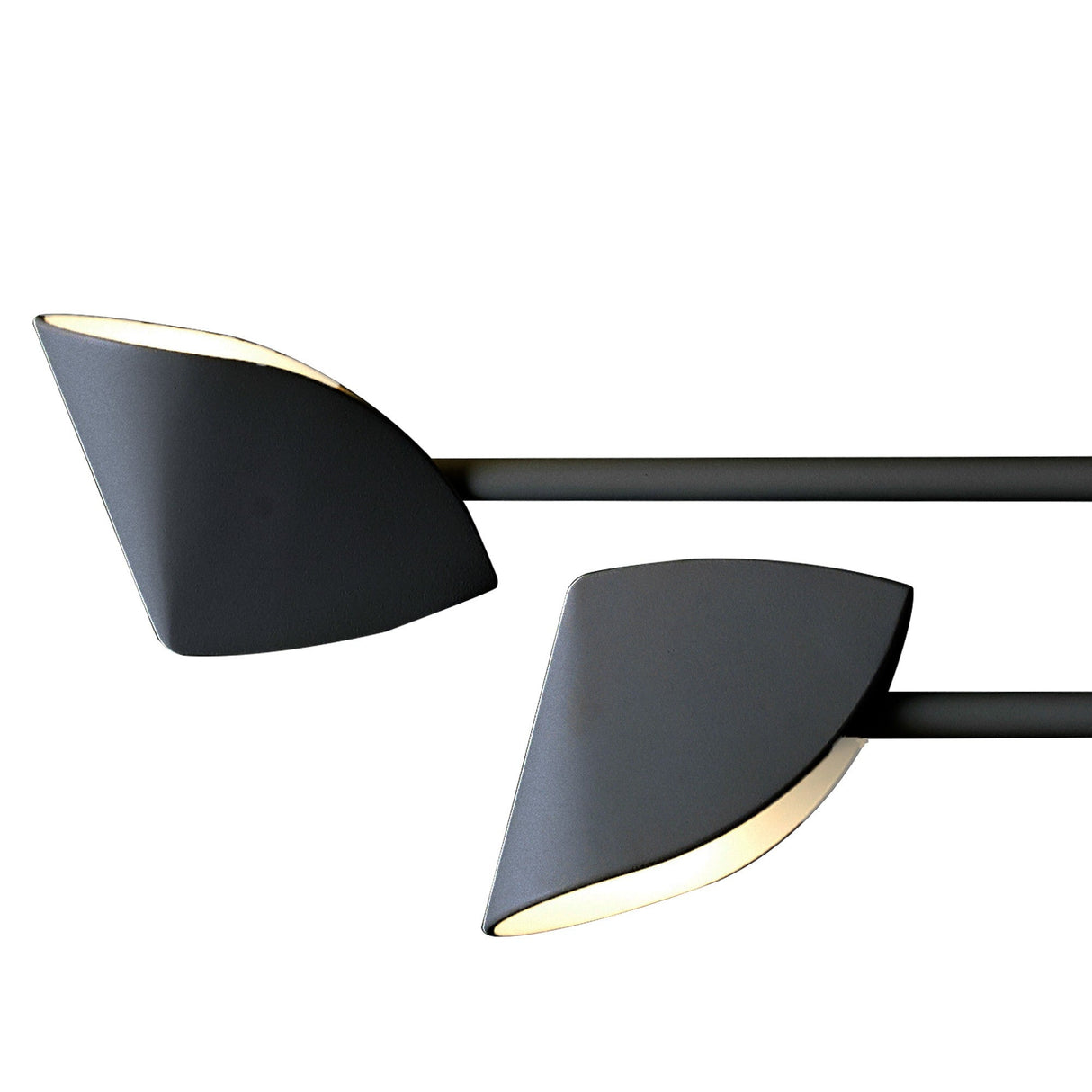 Capuccina Small LED Semi-Flush Ceiling Light 30W 3000K - Black