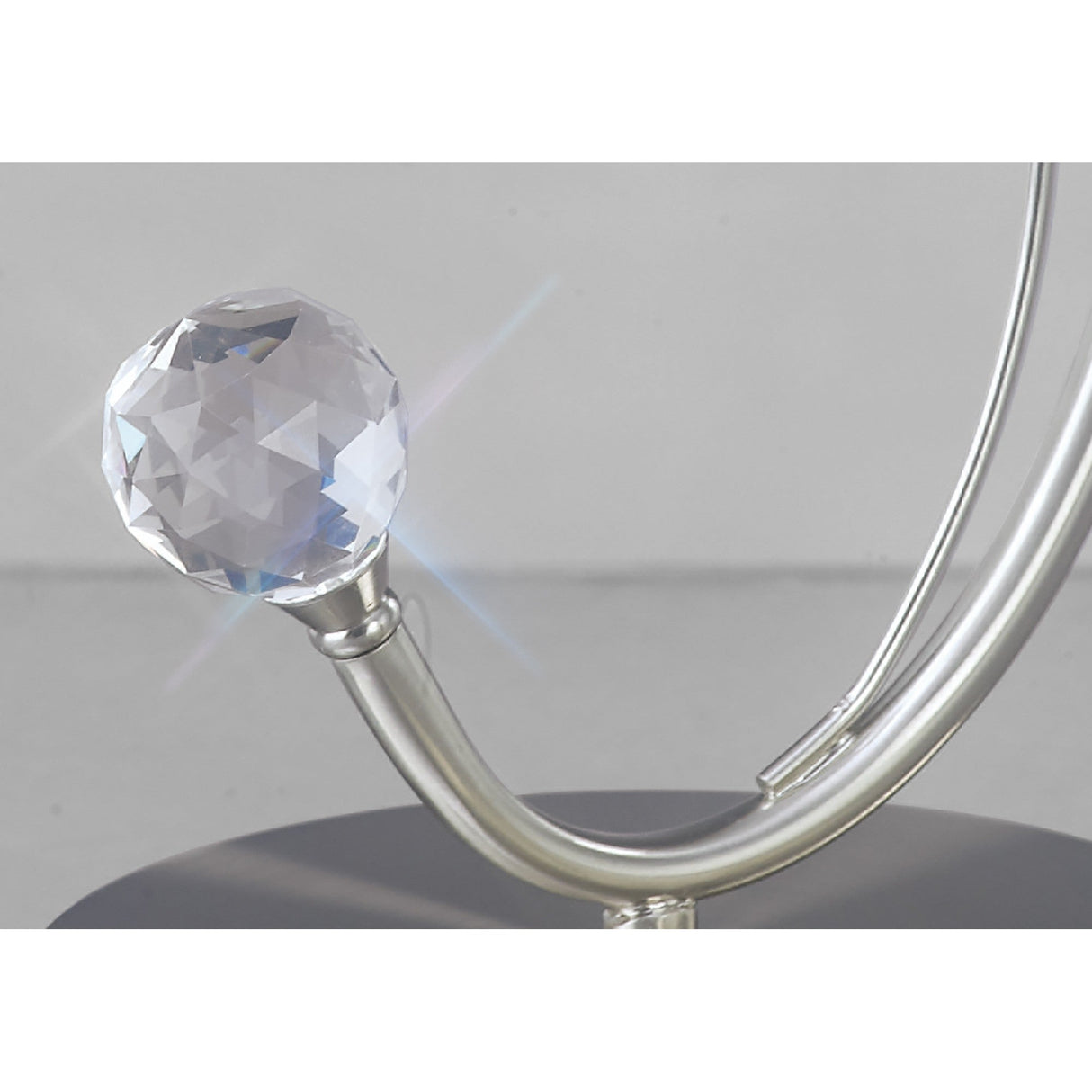 Cara 1 Light Crystal Table Lamp - Satin Nickel