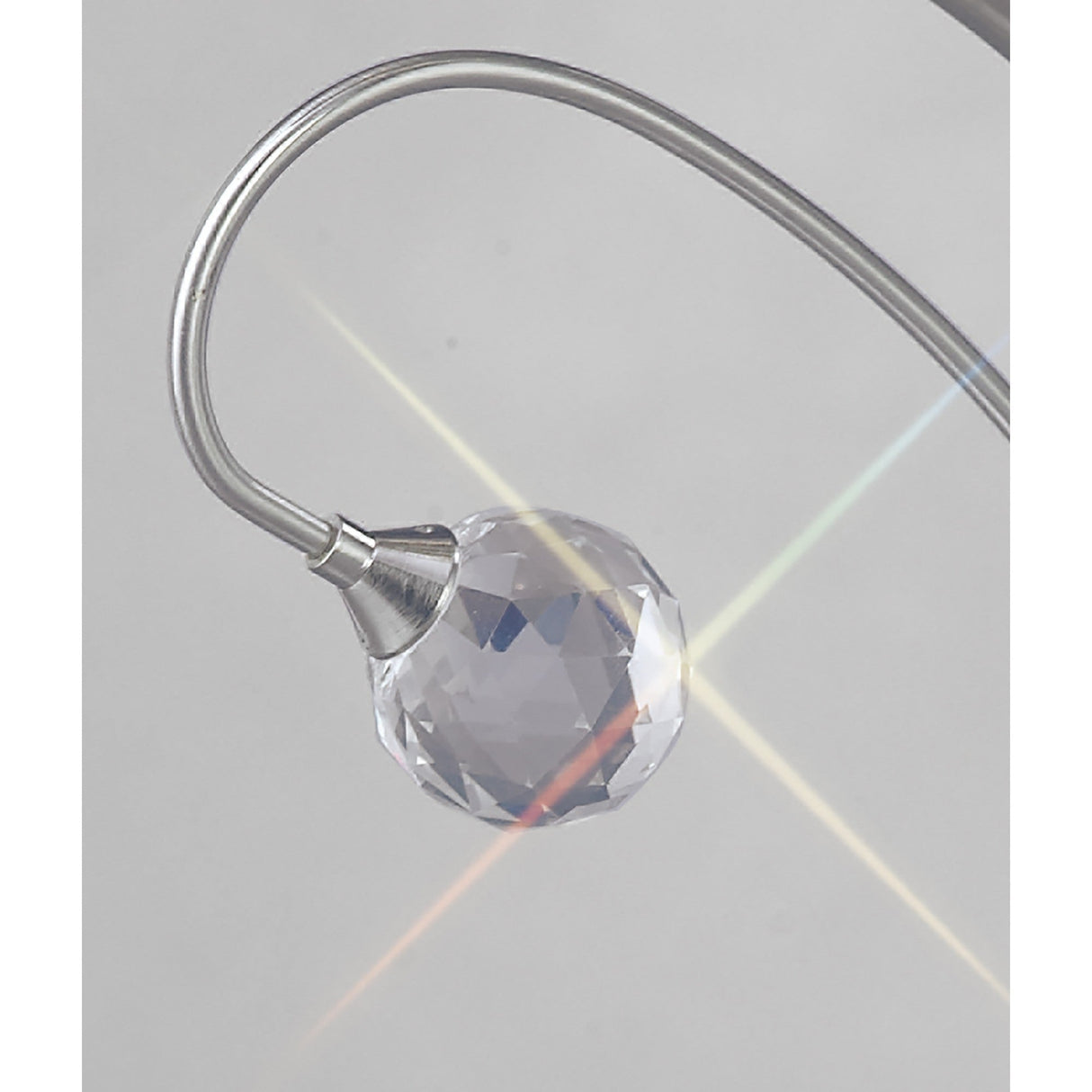 Cara 1 Light Crystal Table Lamp - Satin Nickel