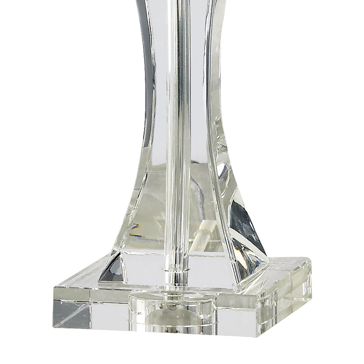 Carmela 1 Light Crystal Table Lamp - Silver (Without Shade)
