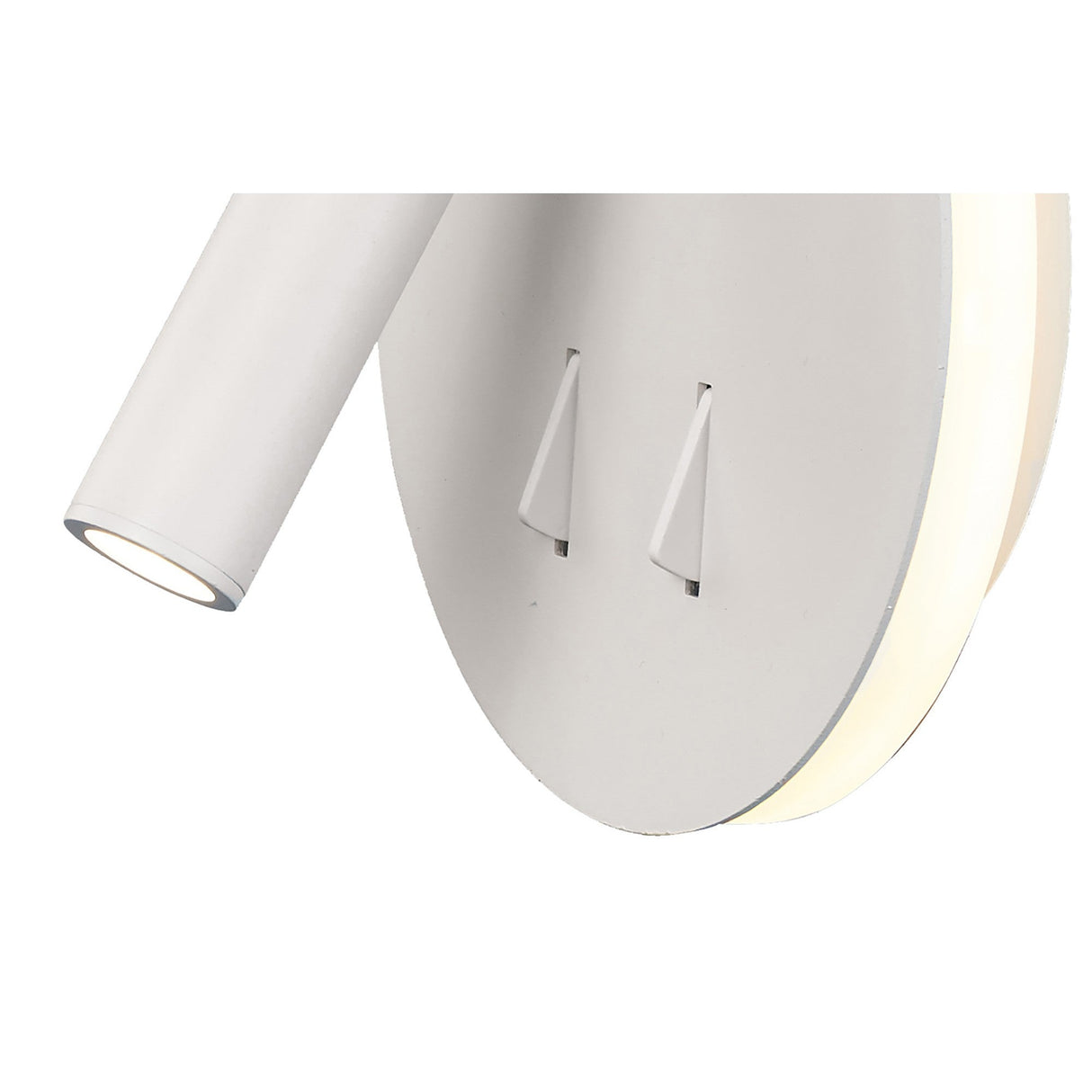 Cayman Round LED Wall/Reading Light With Switch - Matt White