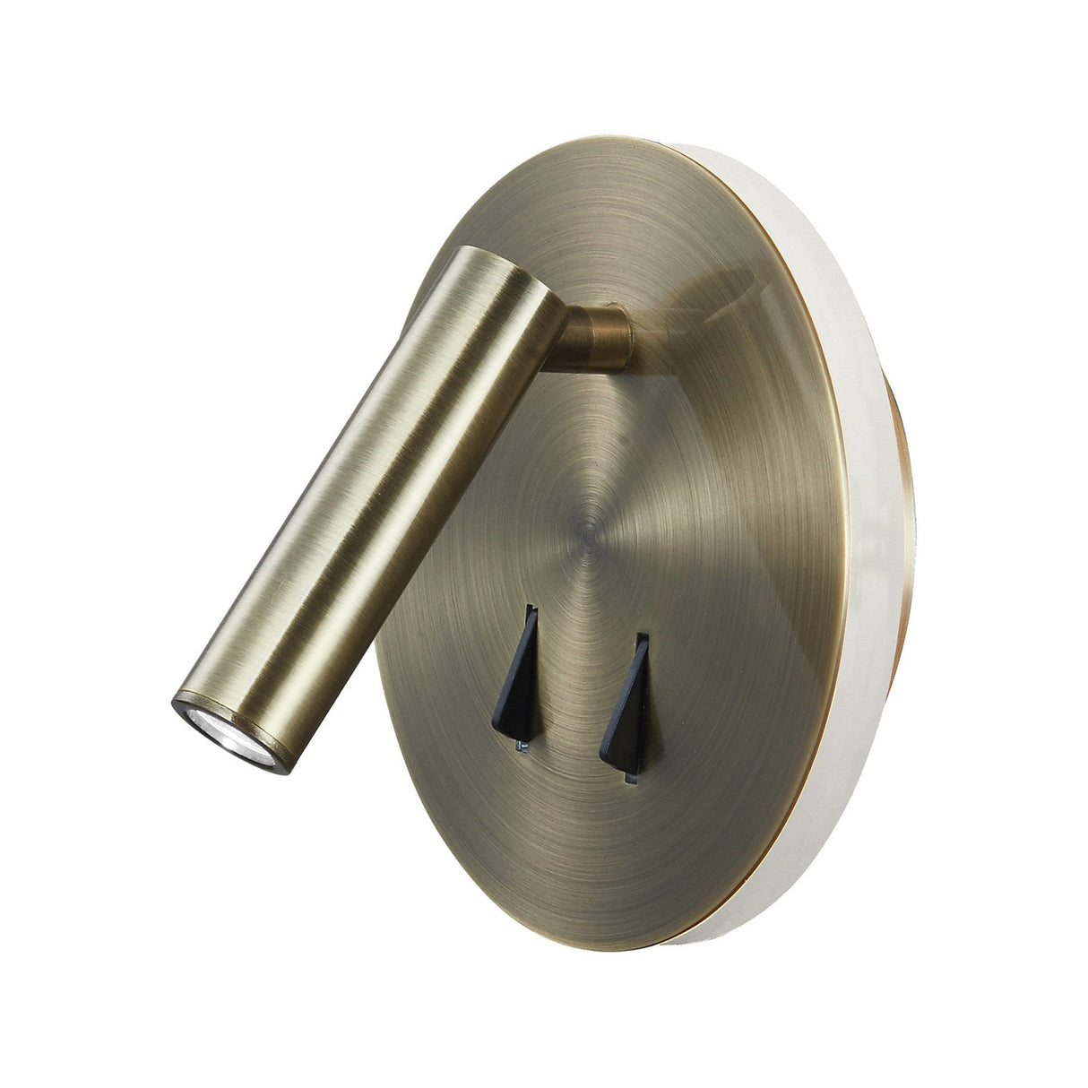 Cayman Round LED Wall/Reading Light - Antique Brass