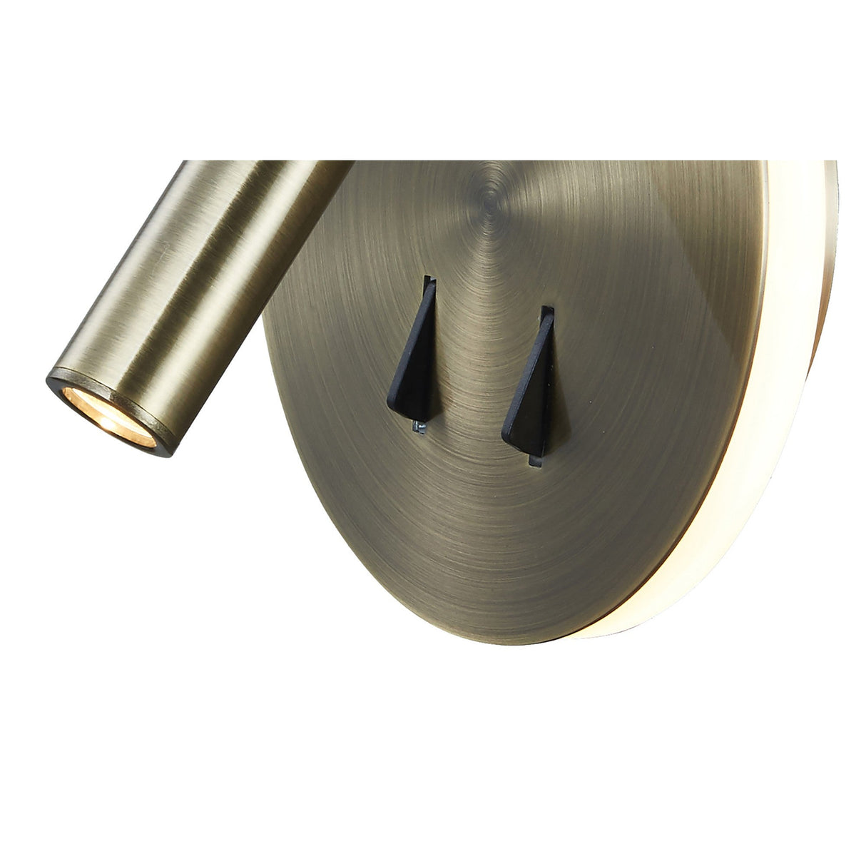 Cayman Round LED Wall/Reading Light - Antique Brass