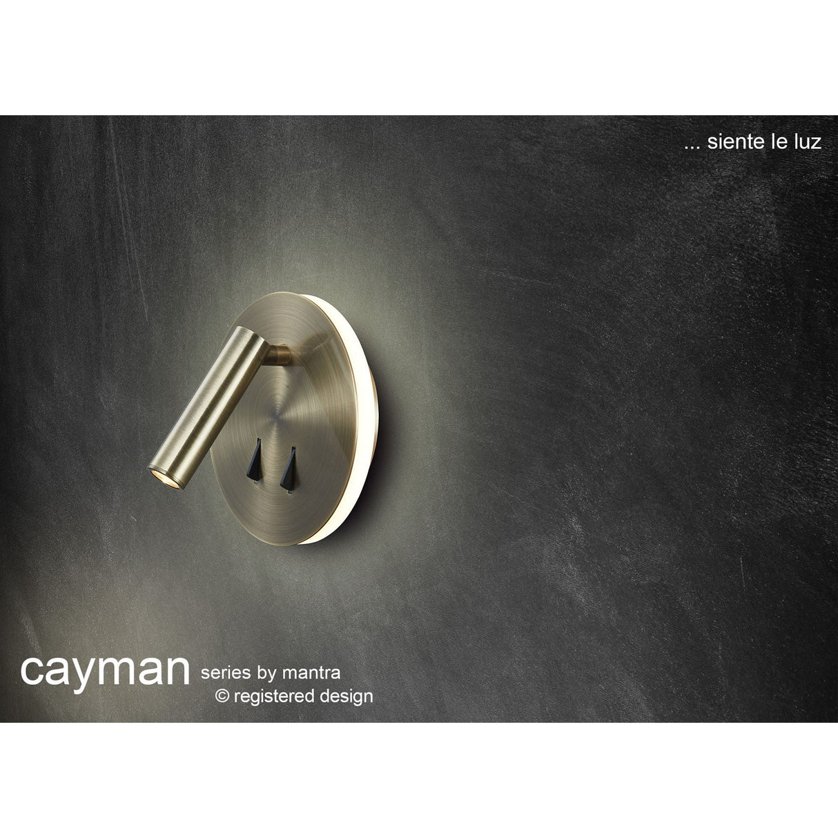 Cayman Round LED Wall/Reading Light - Antique Brass