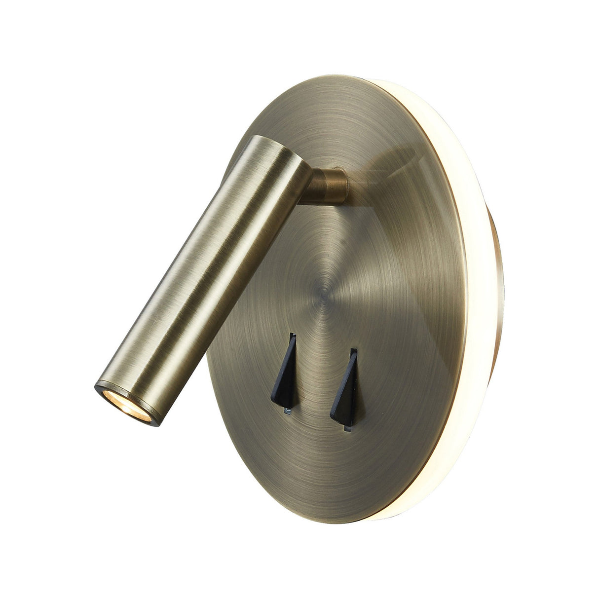 Cayman Round LED Wall/Reading Light - Antique Brass