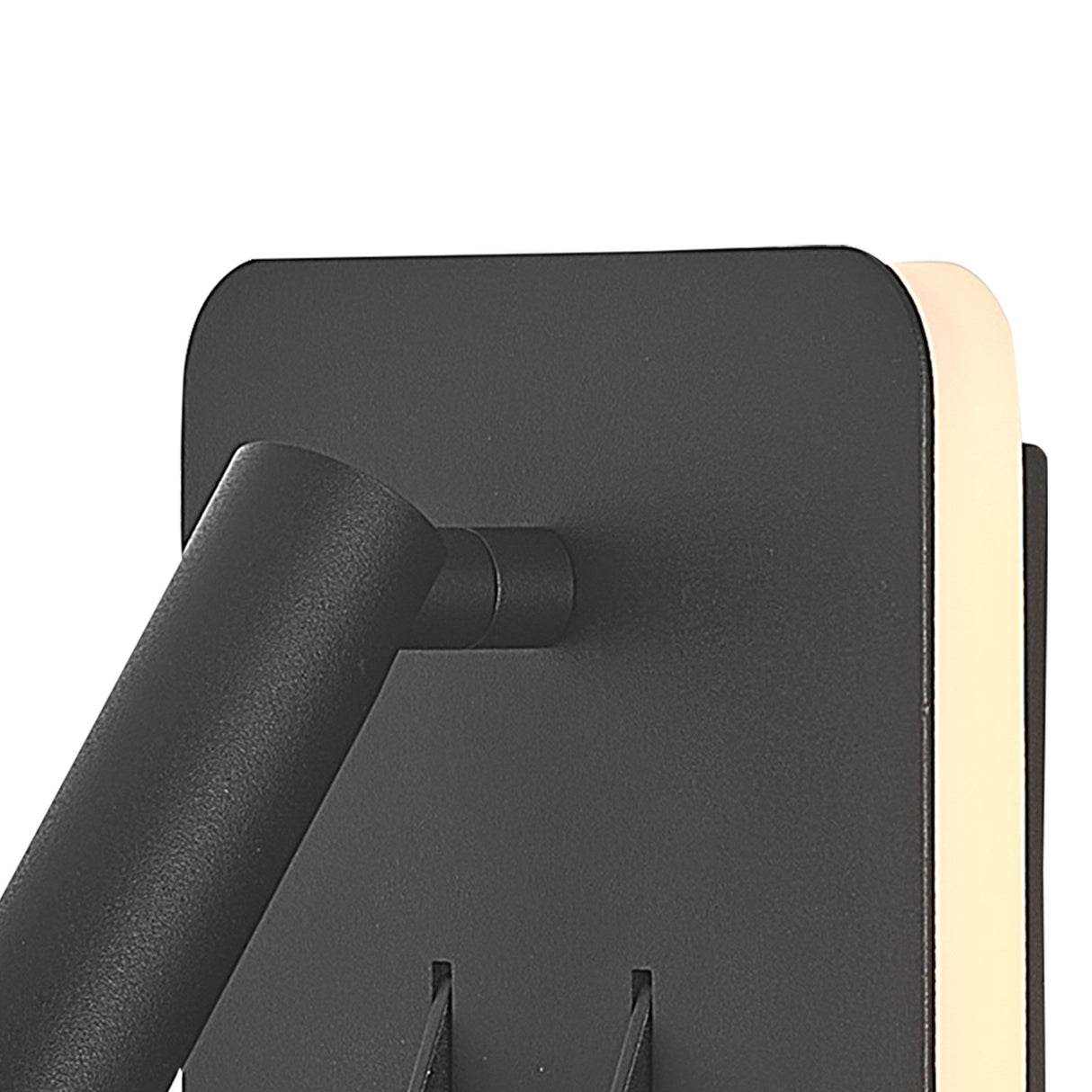 Cayman Square LED Wall/Reading Light With Switch - Sand Black