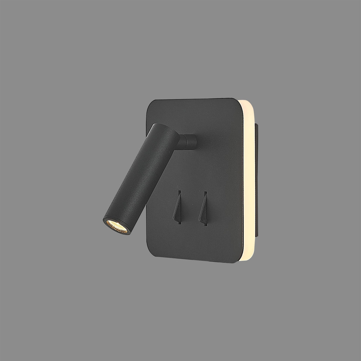 Cayman Square LED Wall/Reading Light With Switch - Sand Black