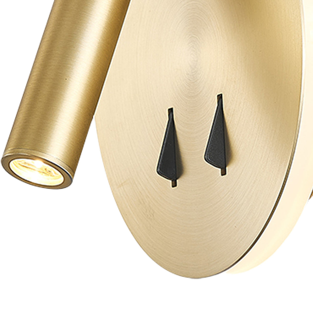 Cayman Round LED Wall/Reading Light With Switch - Satin Gold