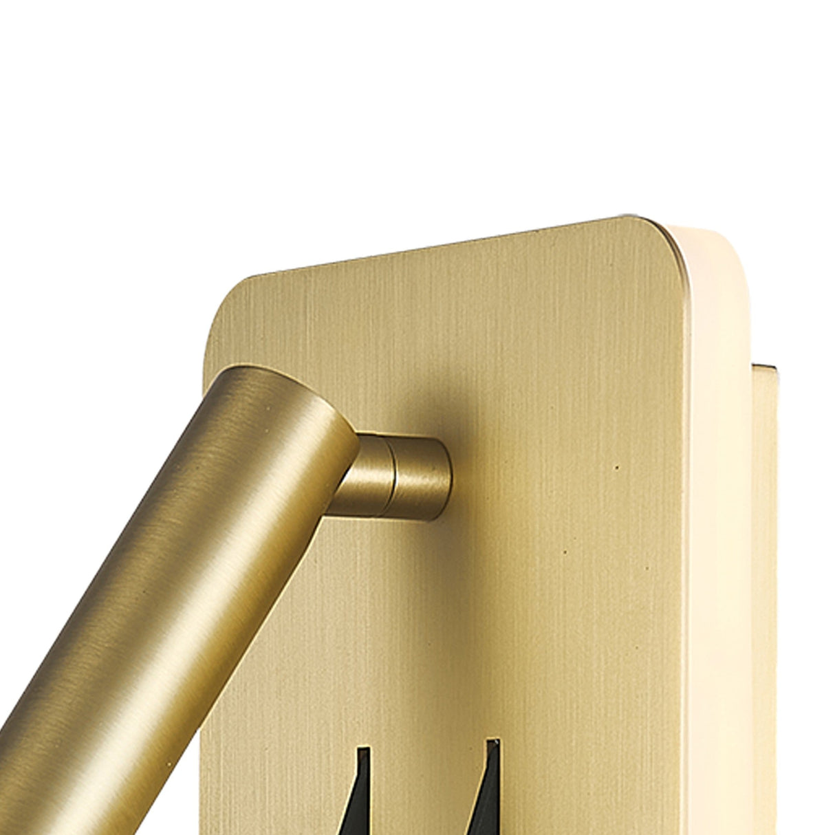 Cayman Square LED Wall/Reading Light With Switch - Satin Gold