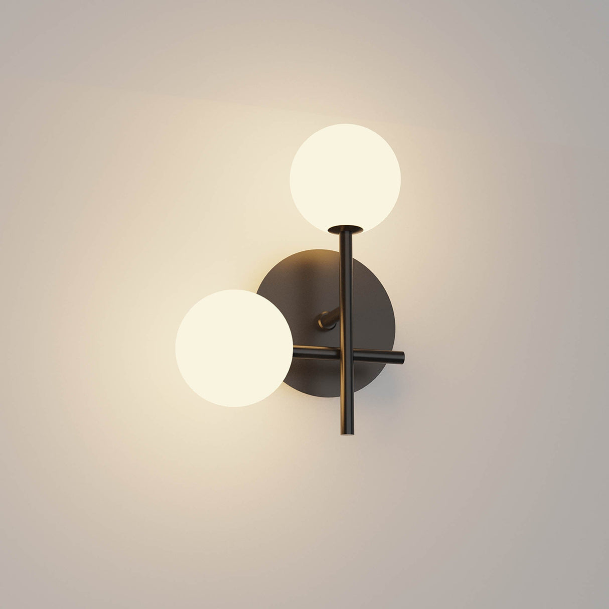 Cellar Left 2 Light LED Wall Light 10W 4000K - Black