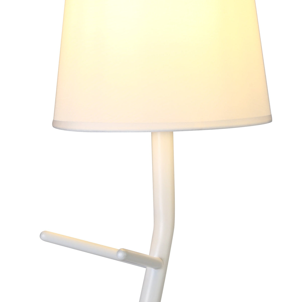 Centipede 1 Light Table Lamp - White With White Shade