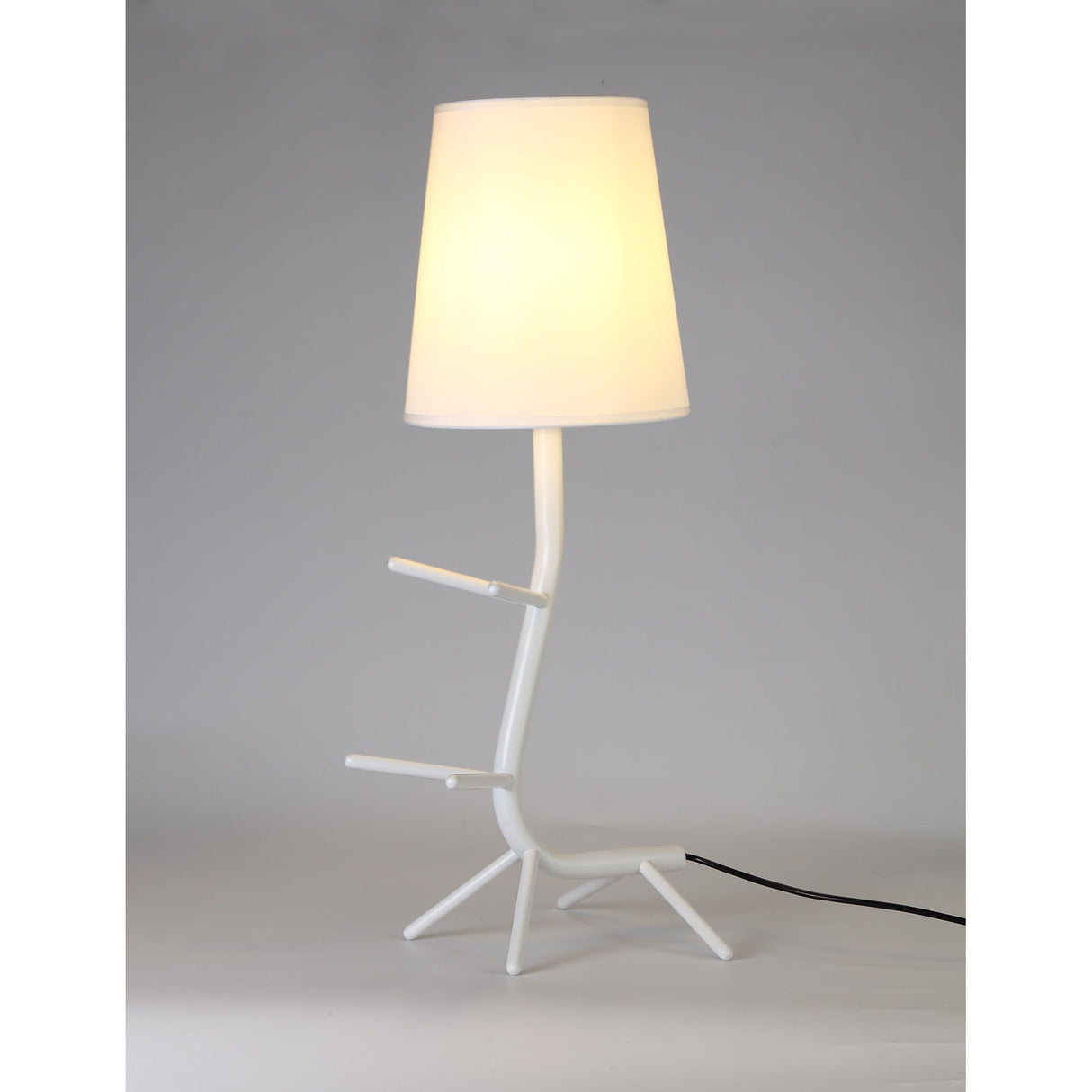 Centipede 1 Light Table Lamp - White With White Shade