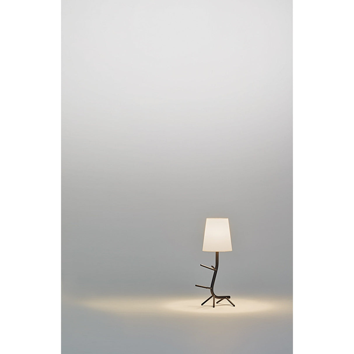 Centipede 1 Light Table Lamp - Black With White Shade
