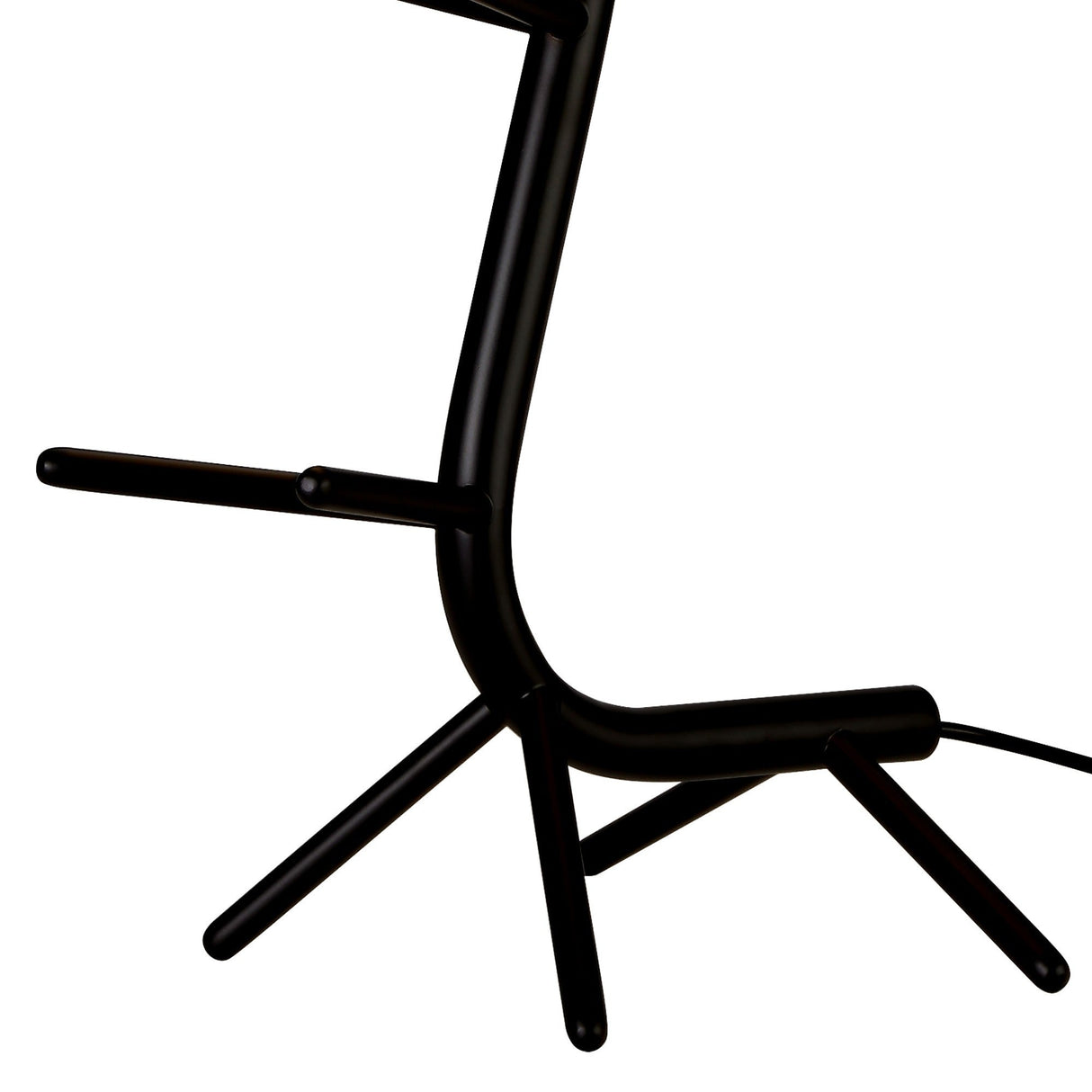 Centipede 1 Light Table Lamp - Black With White Shade