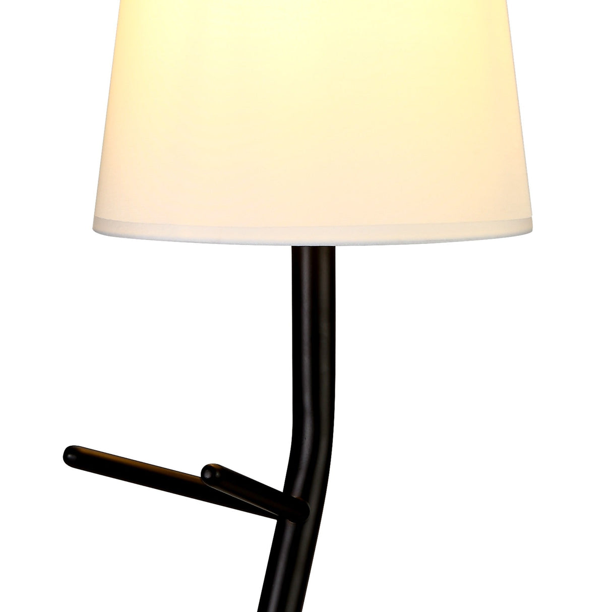 Centipede 1 Light Table Lamp - Black With White Shade